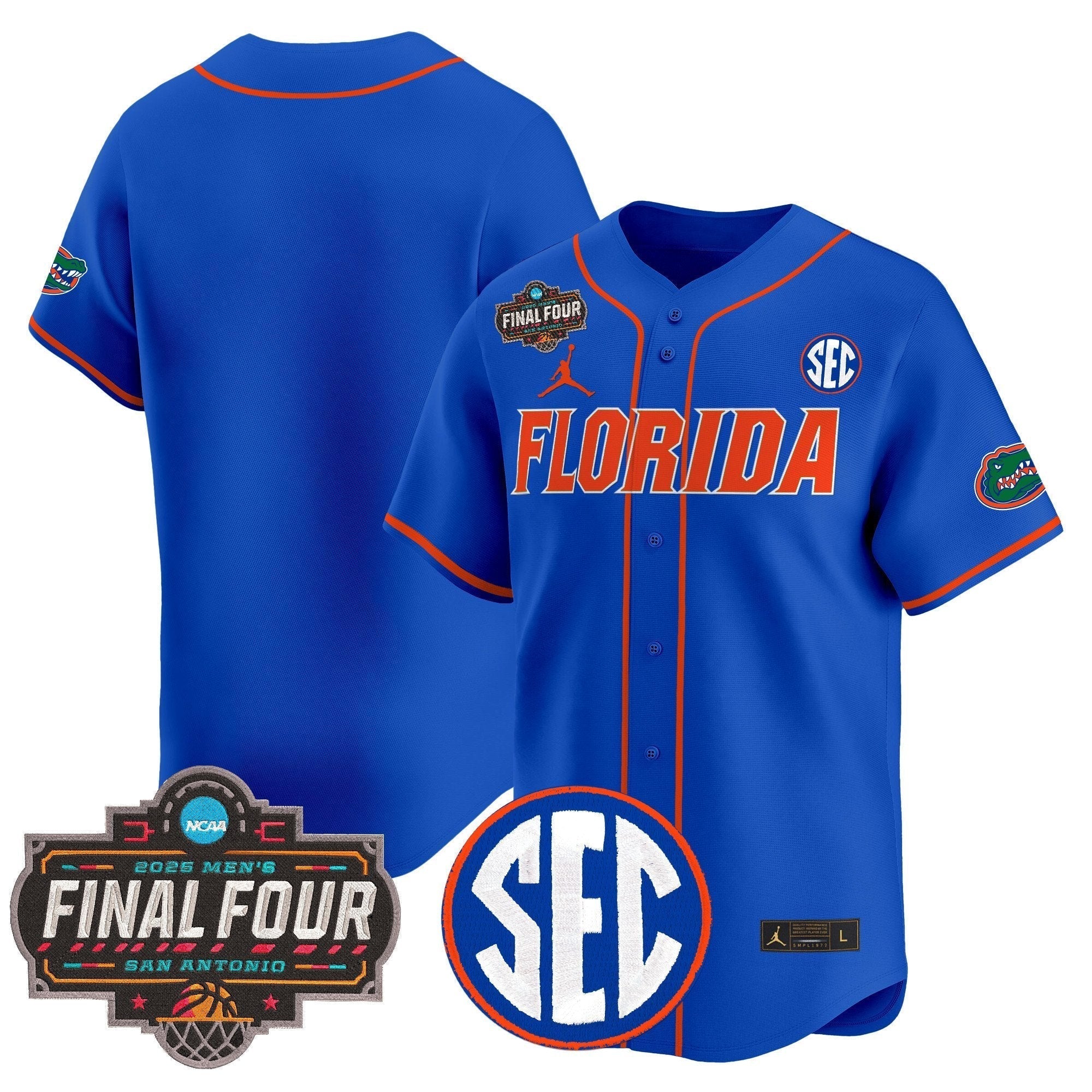 UF 2025 Final Four Patch Vapor Baseball Jersey - Stitched