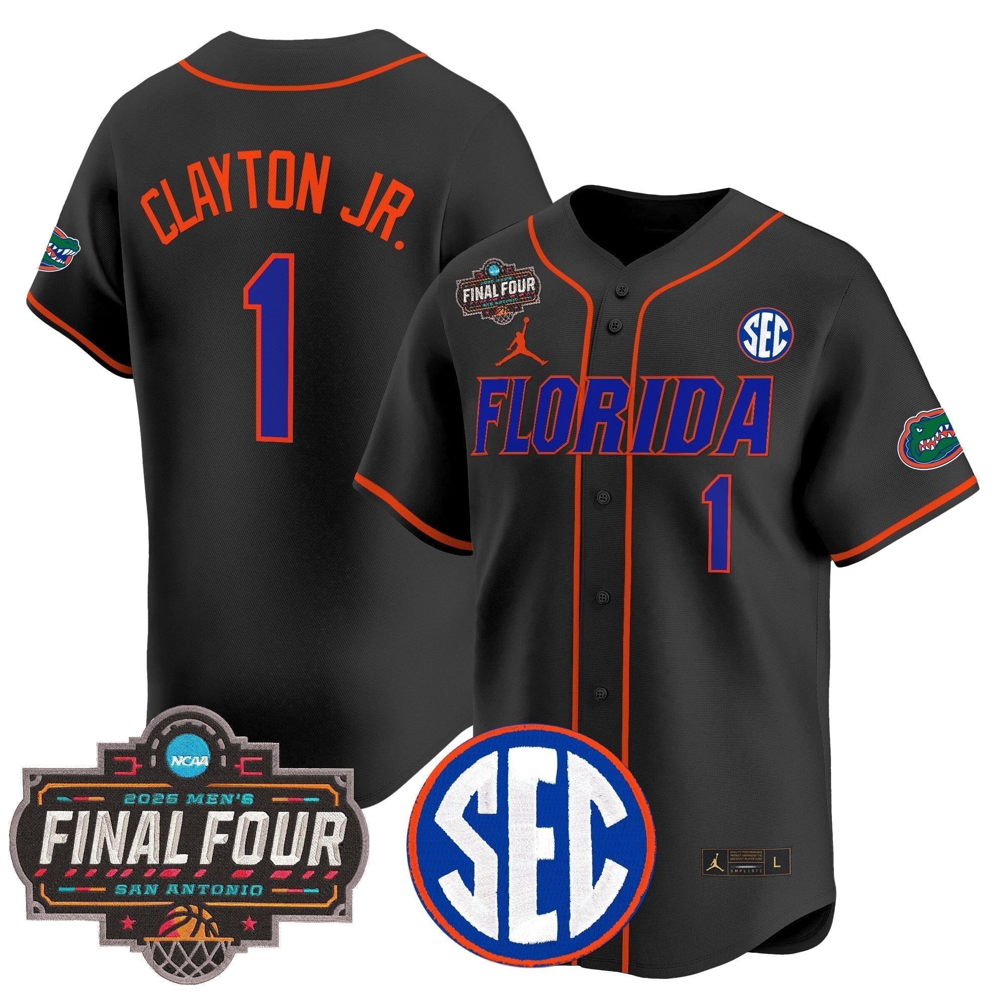 UF 2025 Final Four Patch Vapor Baseball Jersey - Stitched