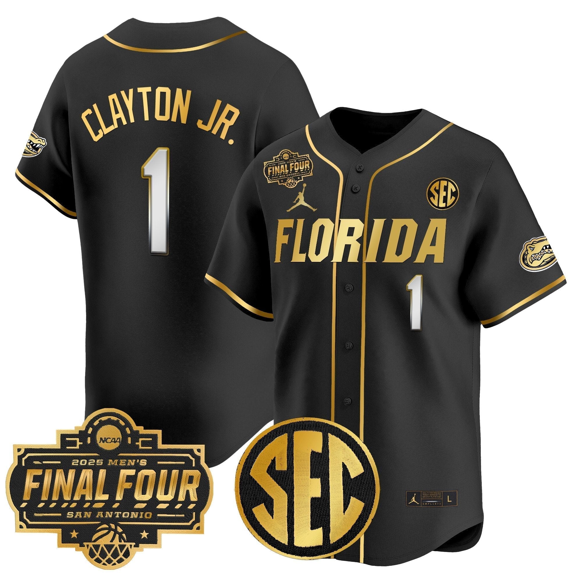 UF 2025 Final Four Patch Vapor Baseball Jersey - Stitched