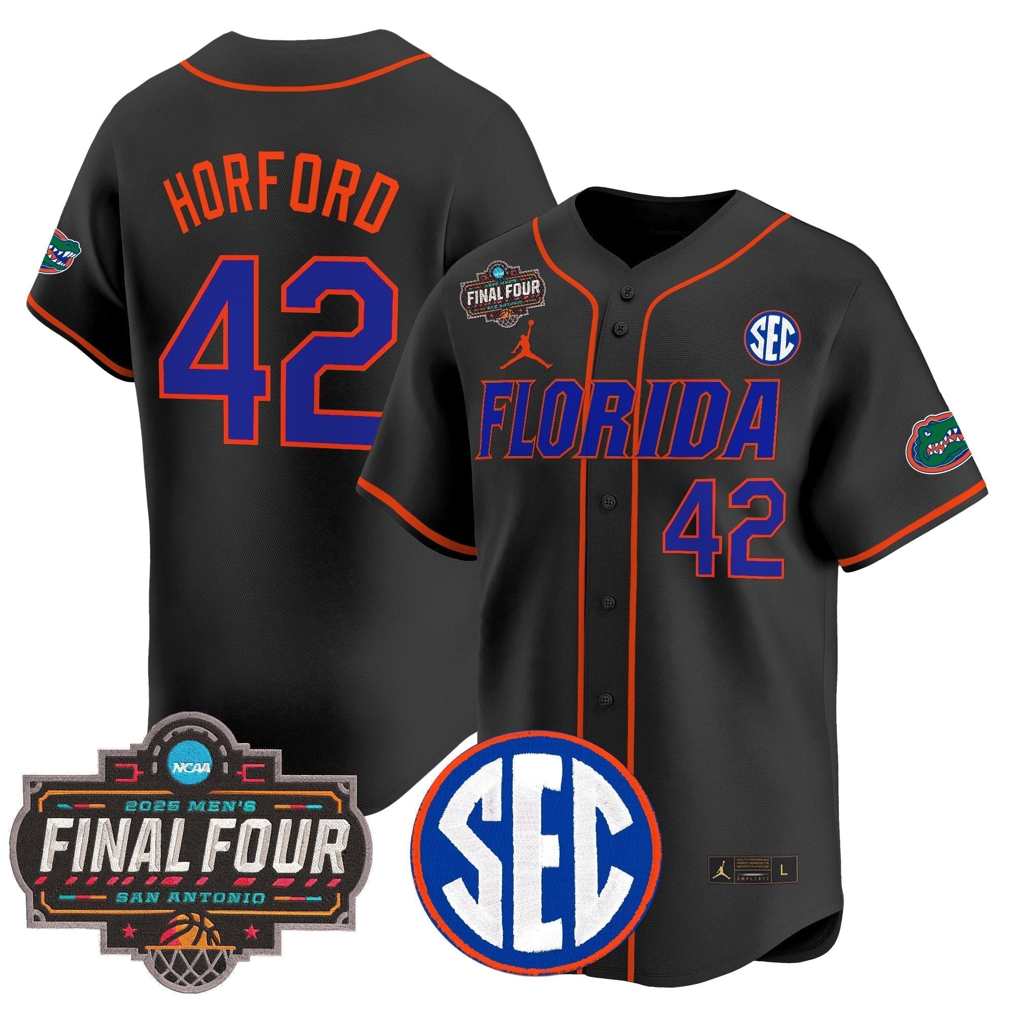 UF 2025 Final Four Patch Vapor Baseball Jersey - Stitched