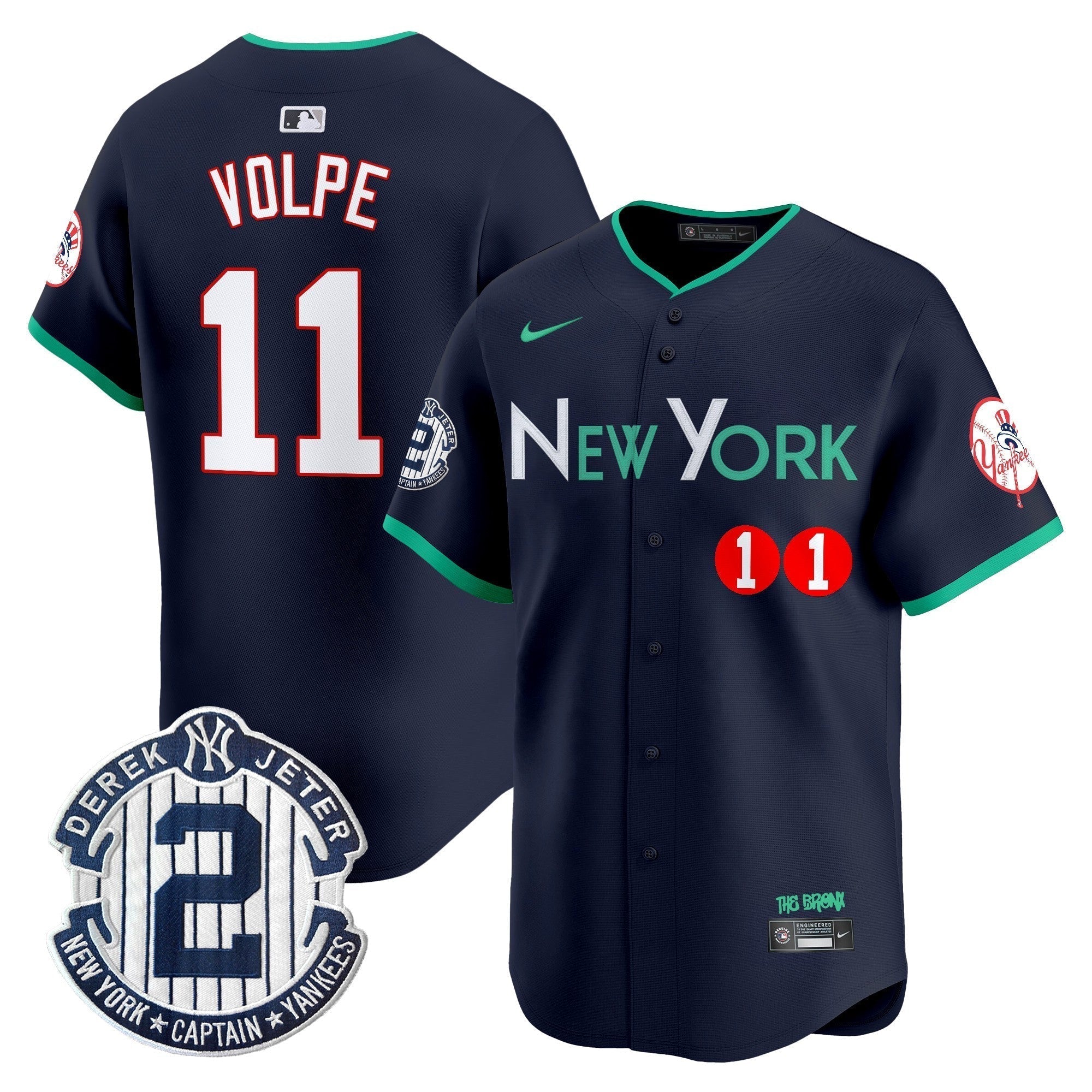 NYY City Connect Vapor Premier Limited Jersey - Stitched