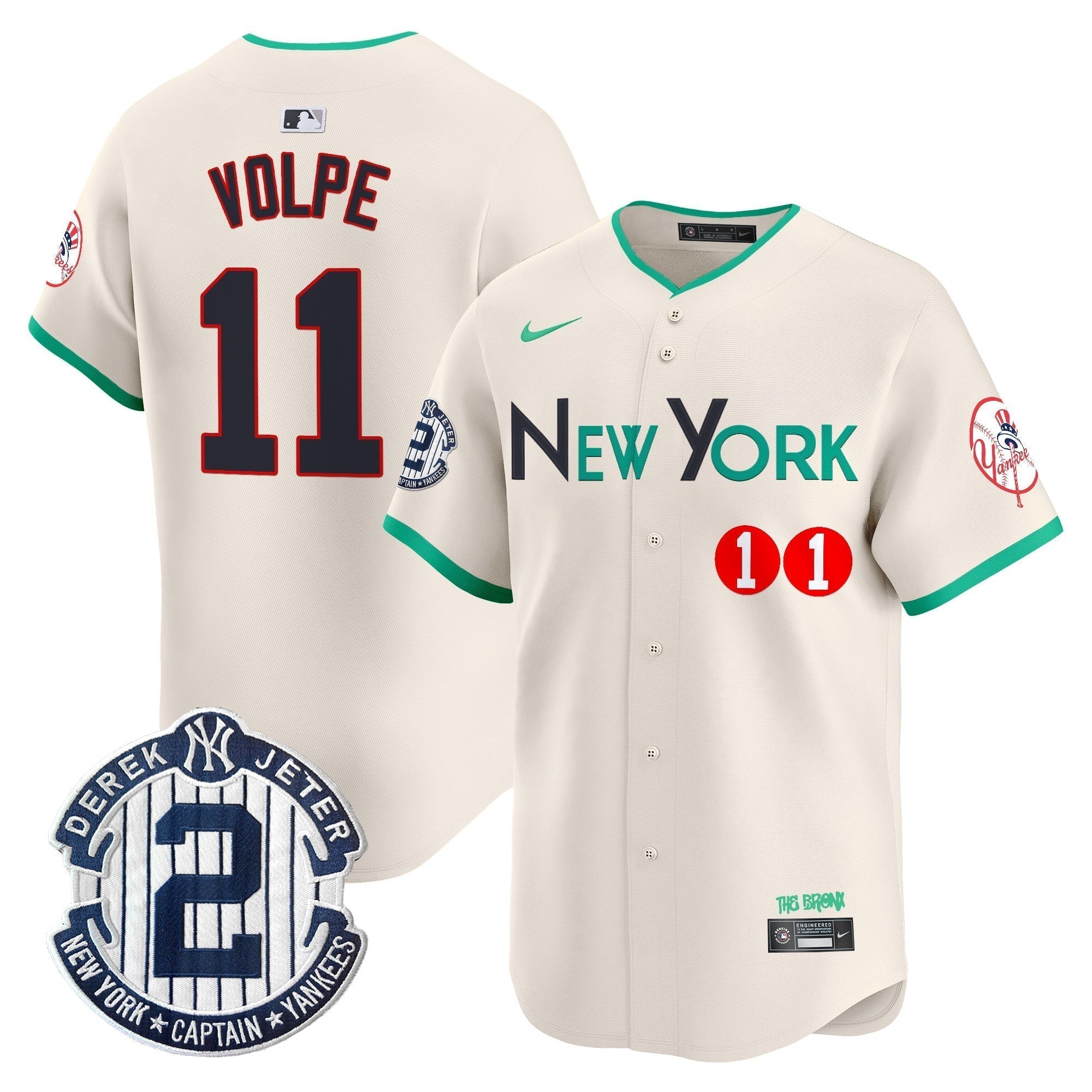 NYY City Connect Vapor Premier Limited Jersey - Stitched
