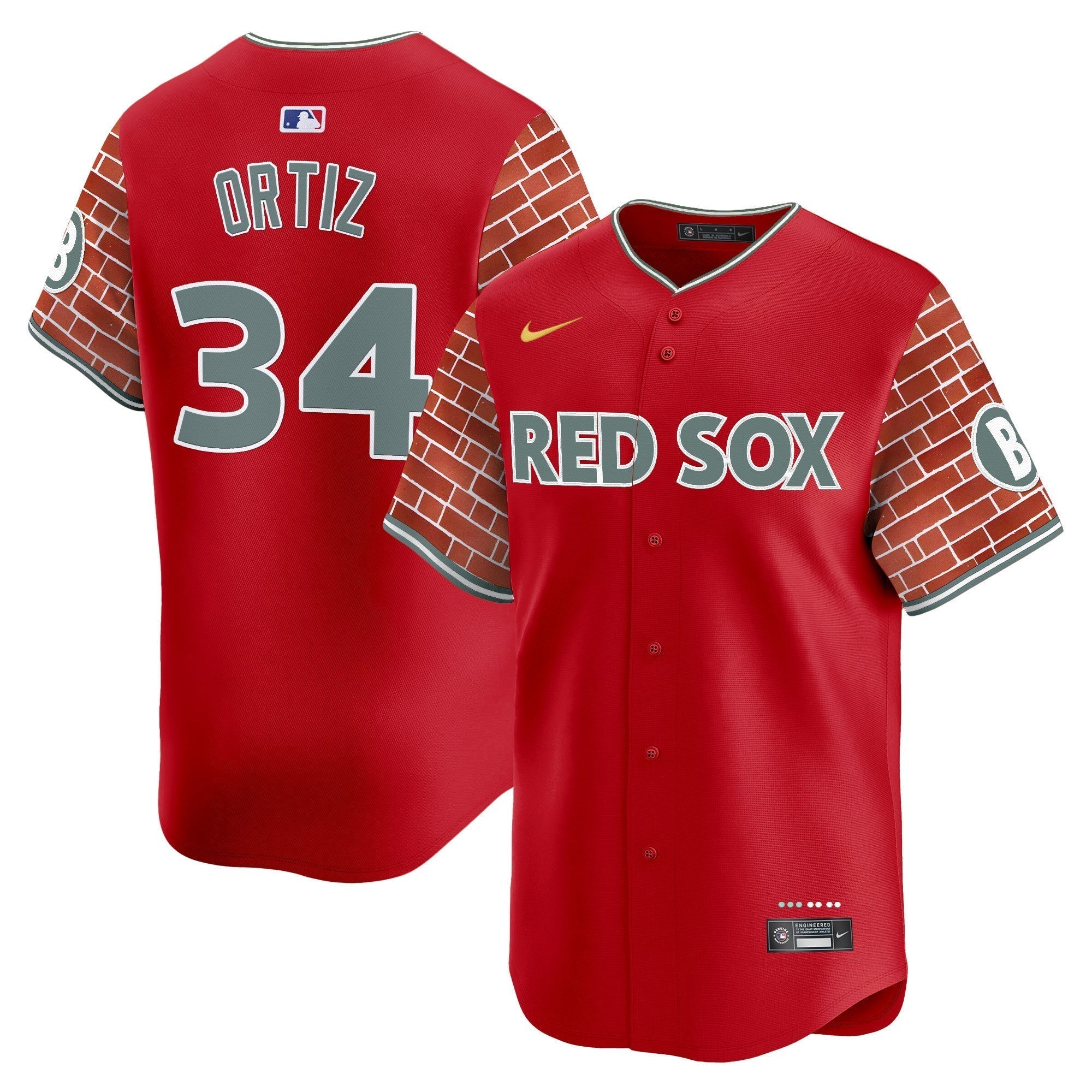 BOS 2025 Fenway Red Brick Style Vapor Premier Limited Jersey - Stitched