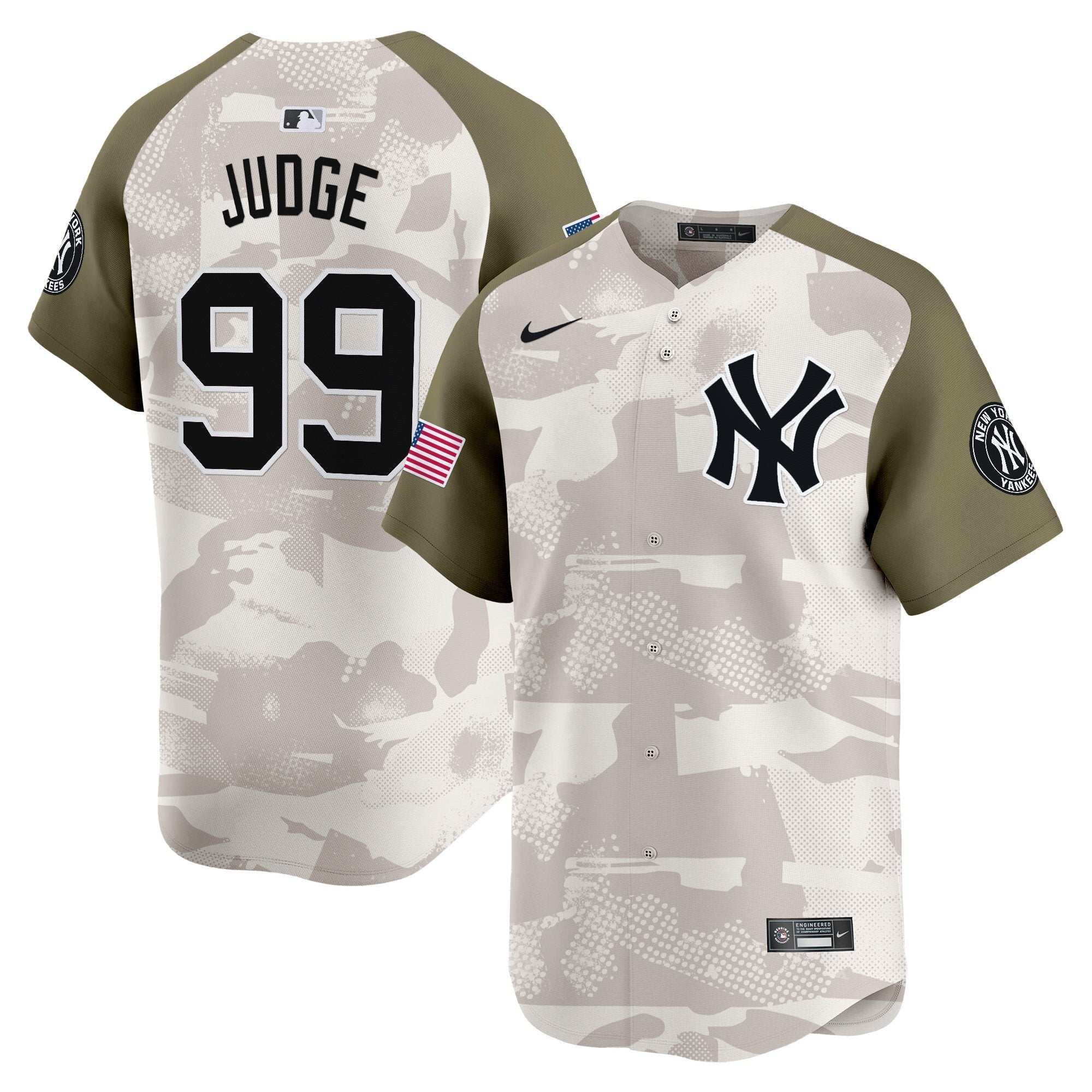 NYY 2025 Armed Forces Day Vapor Premier Limited Jersey - Stitched