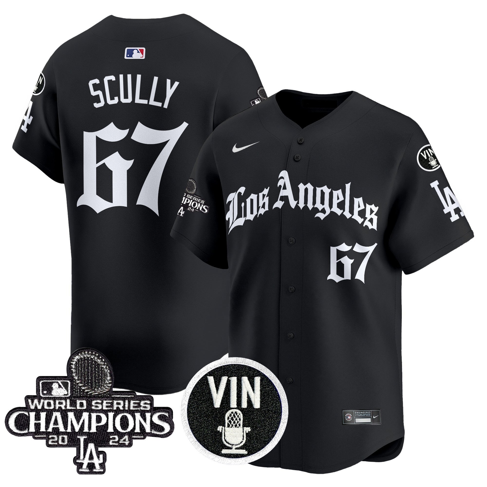 Dodgers 2025 LA Gothic Style Vapor Premier Limited Jersey - Stitched