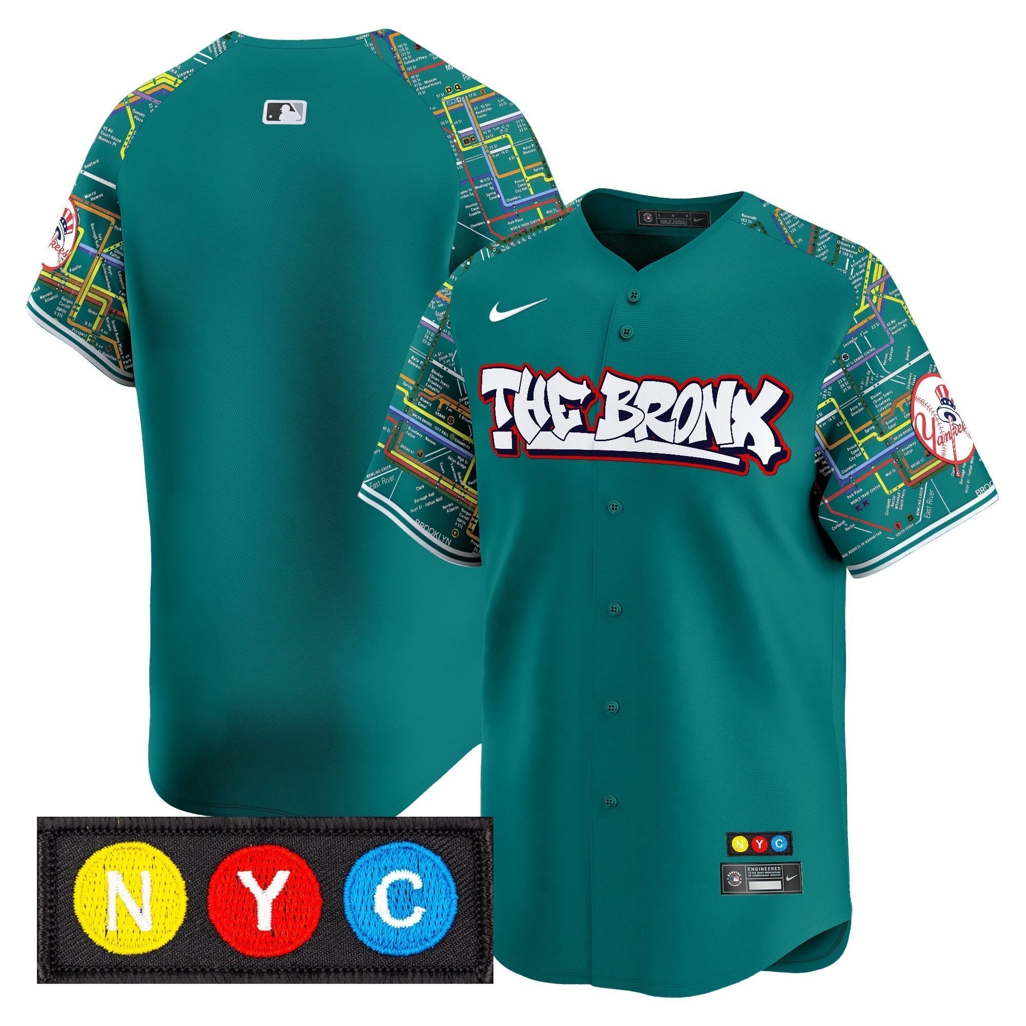 NYY The Bronx Subway Style Vapor Premier Limited Jersey - Stitched