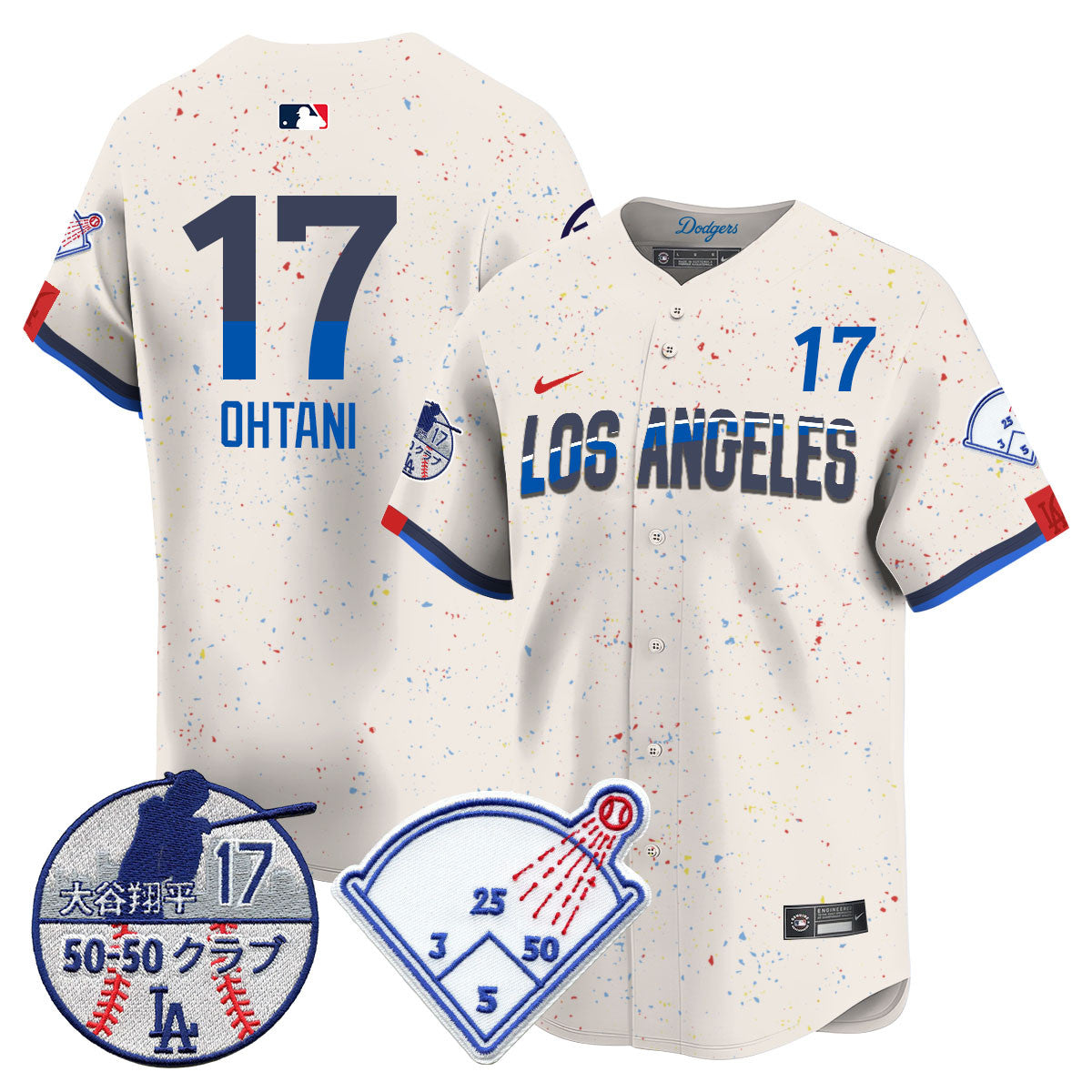 Men's Los Angeles Dodgers Vapor Limited Jersey - Shohei Ohtani Patch - All Stitched