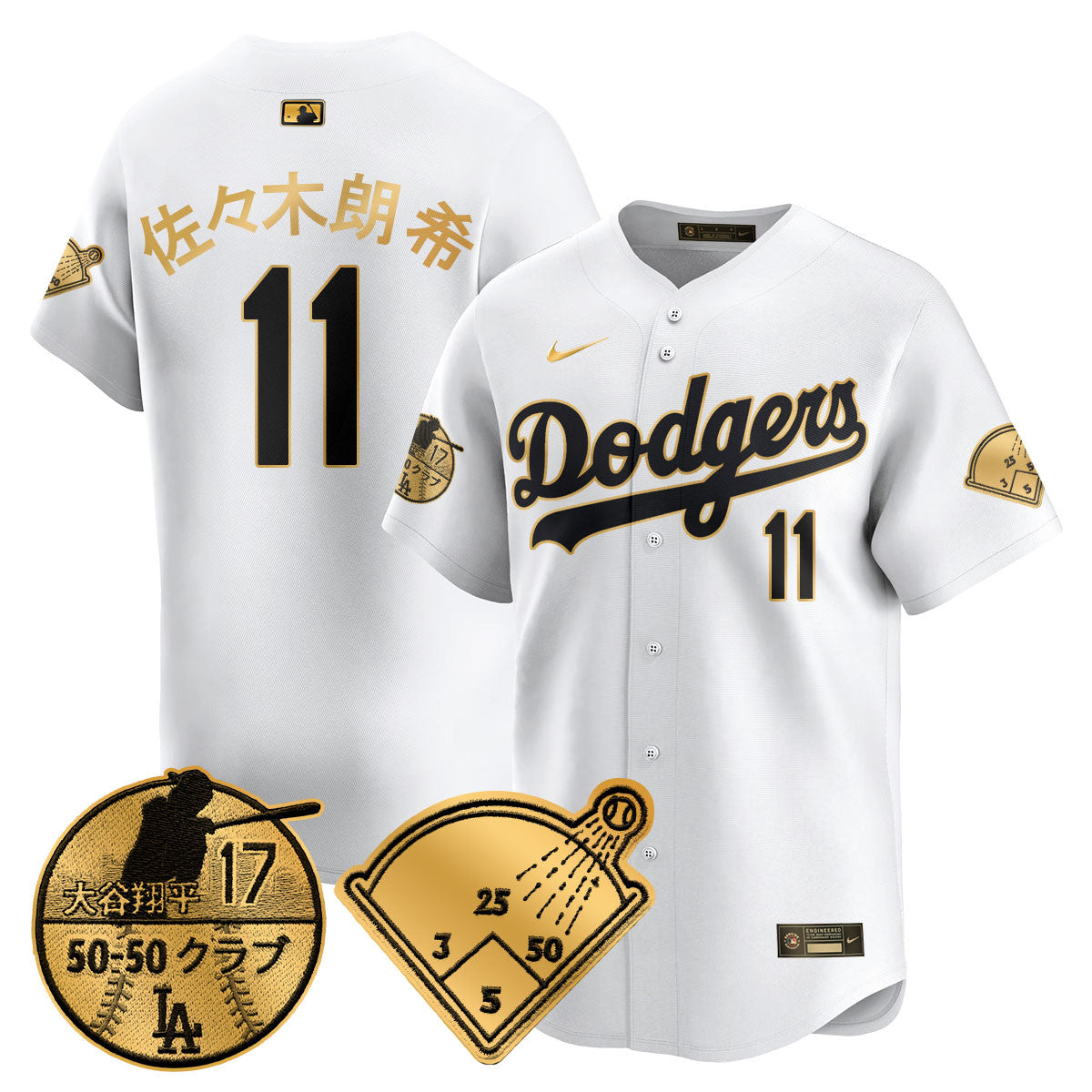 Men's Los Angeles Dodgers Vapor Limited Jersey - Shohei Ohtani Patch - All Stitched