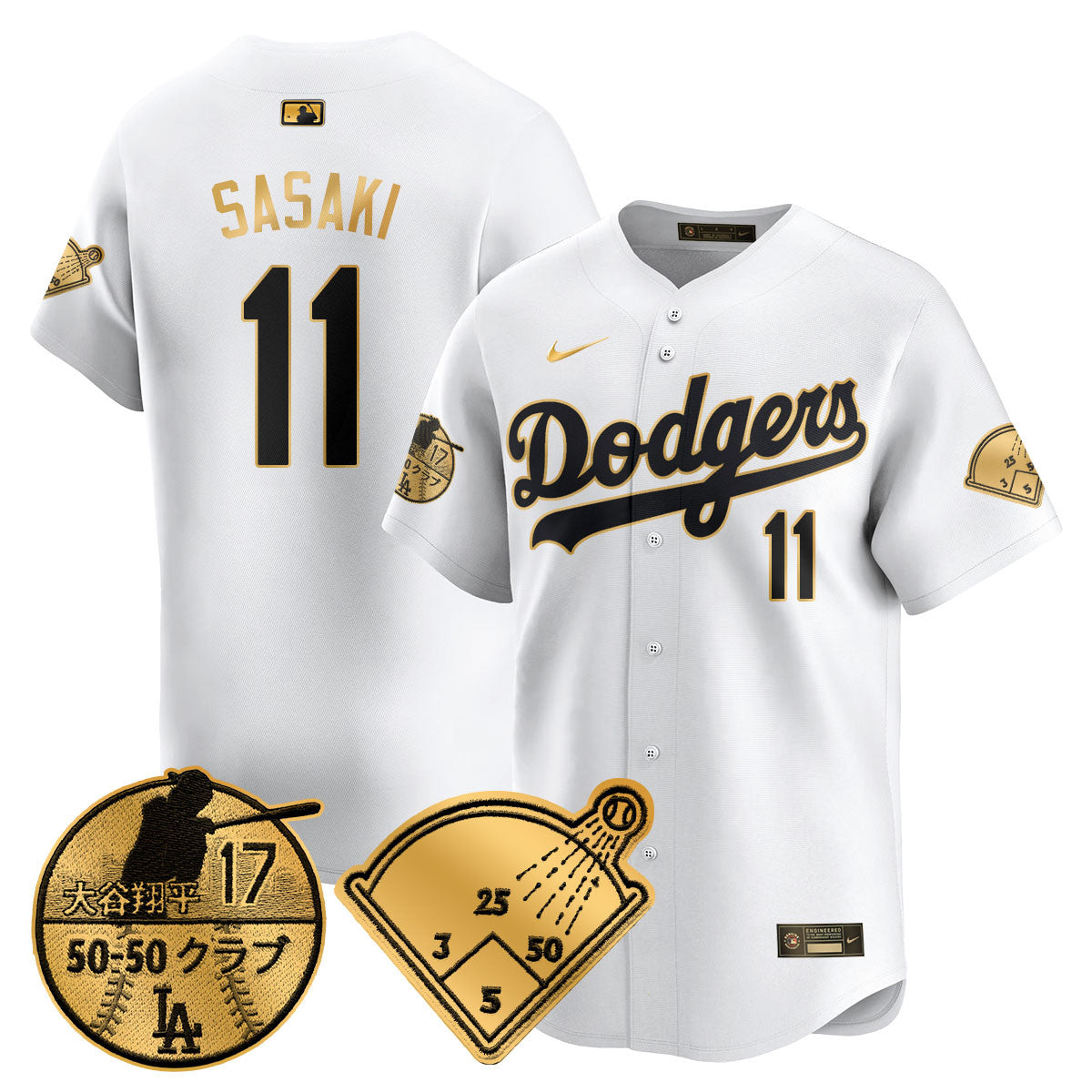Men's Los Angeles Dodgers Vapor Limited Jersey - Shohei Ohtani Patch - All Stitched