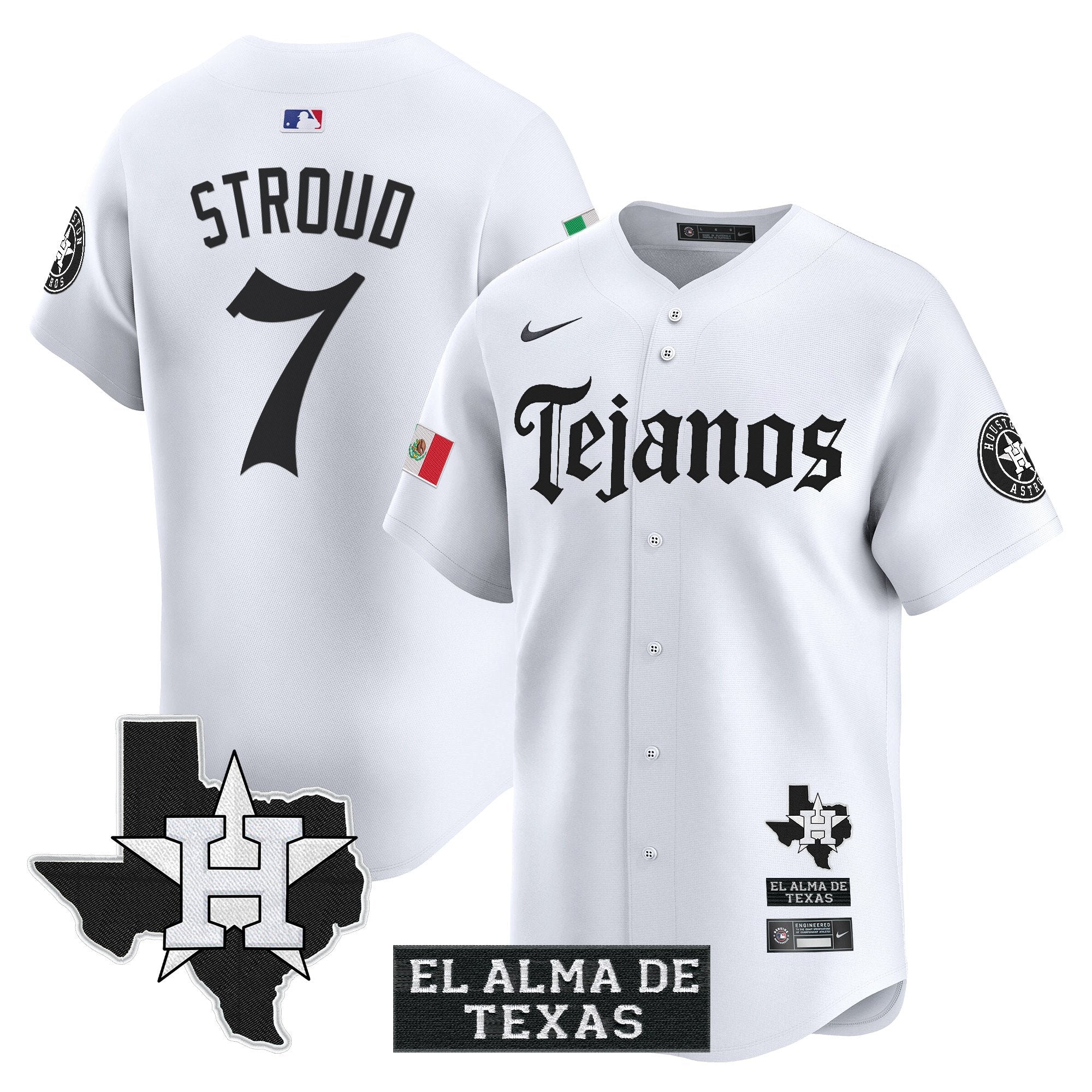 HOU Mexico Tejano Barrio Style Vapor Premier Limited Jersey - Stitched