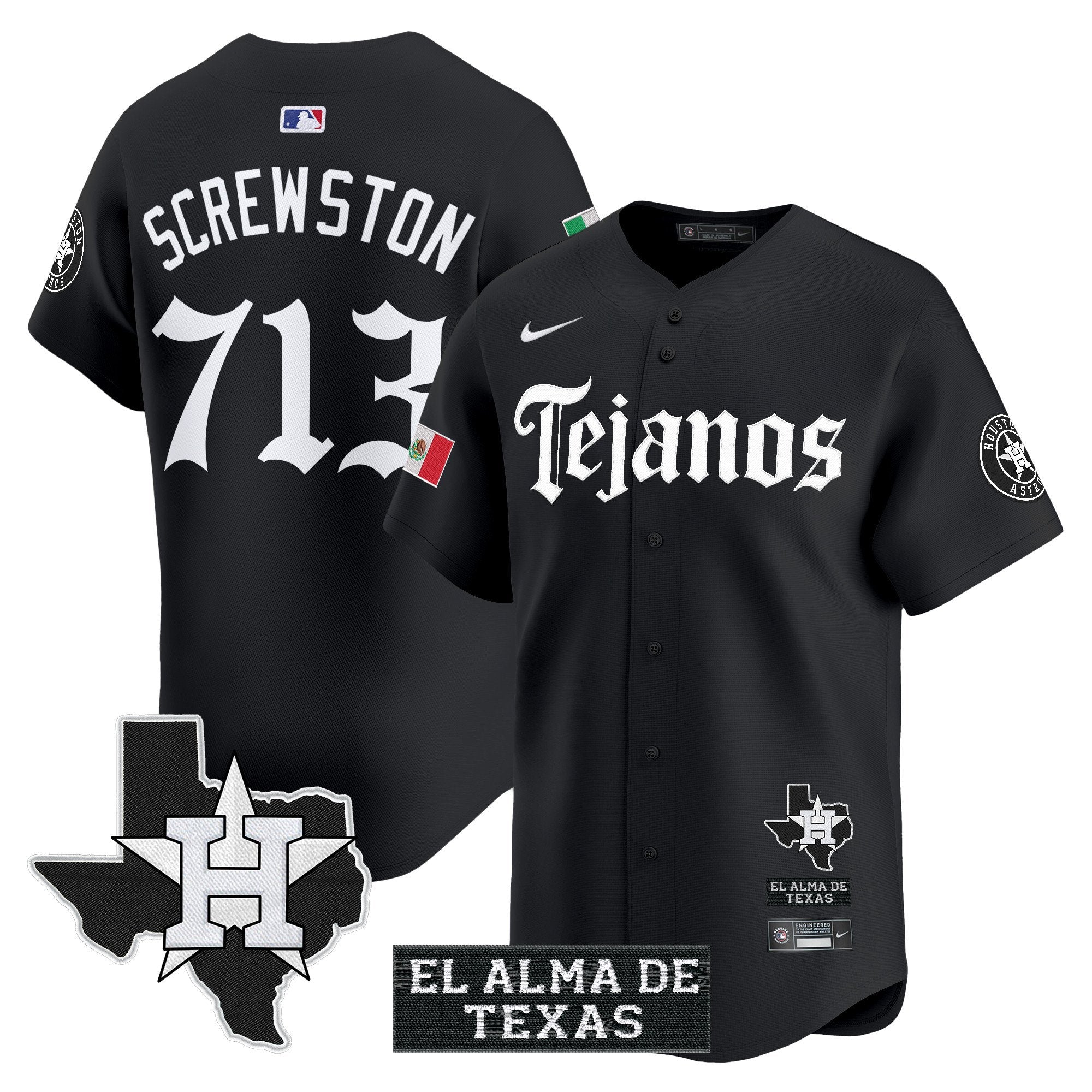 HOU Mexico Tejano Barrio Style Vapor Premier Limited Jersey - Stitched