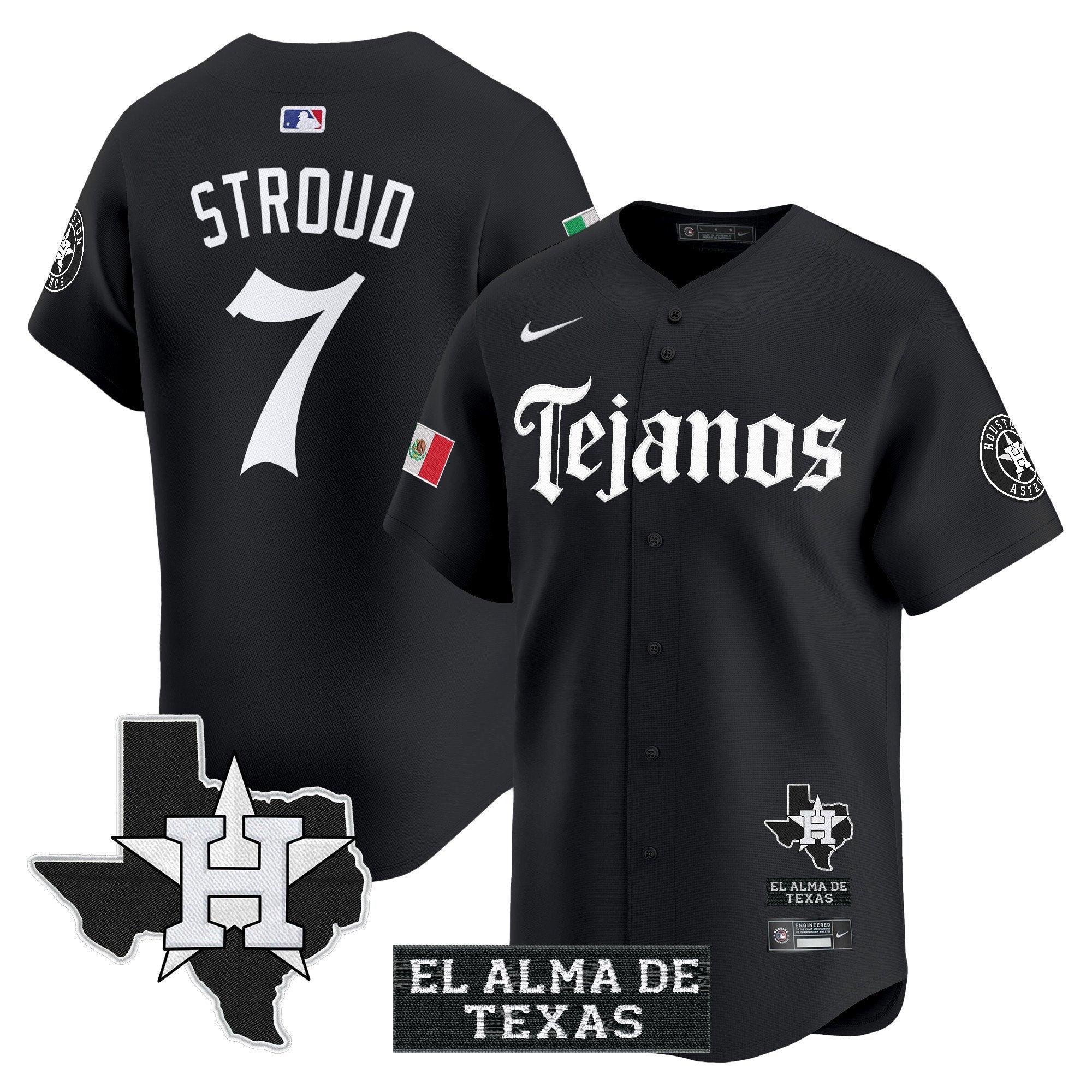 HOU Mexico Tejano Barrio Style Vapor Premier Limited Jersey - Stitched