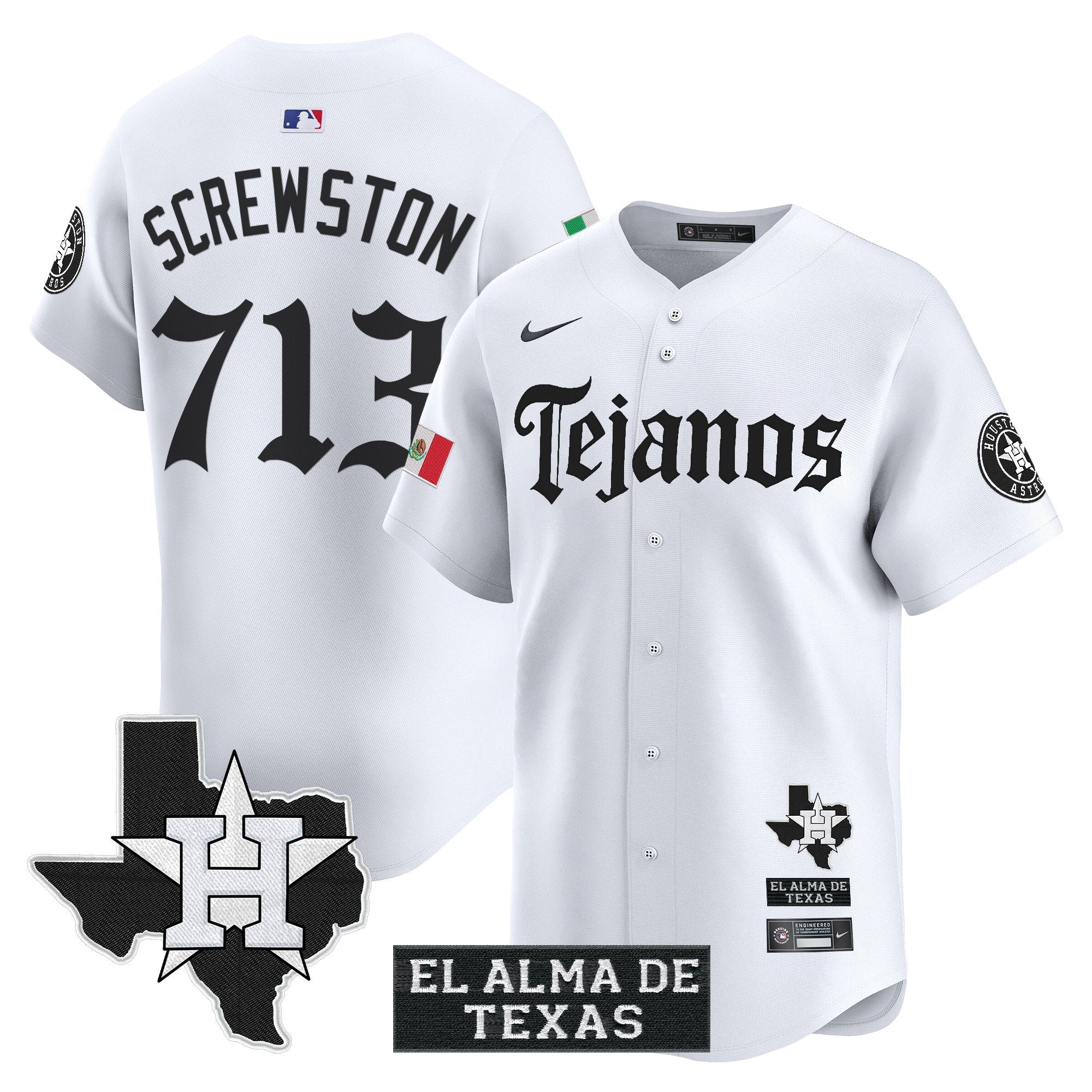 HOU Mexico Tejano Barrio Style Vapor Premier Limited Jersey - Stitched