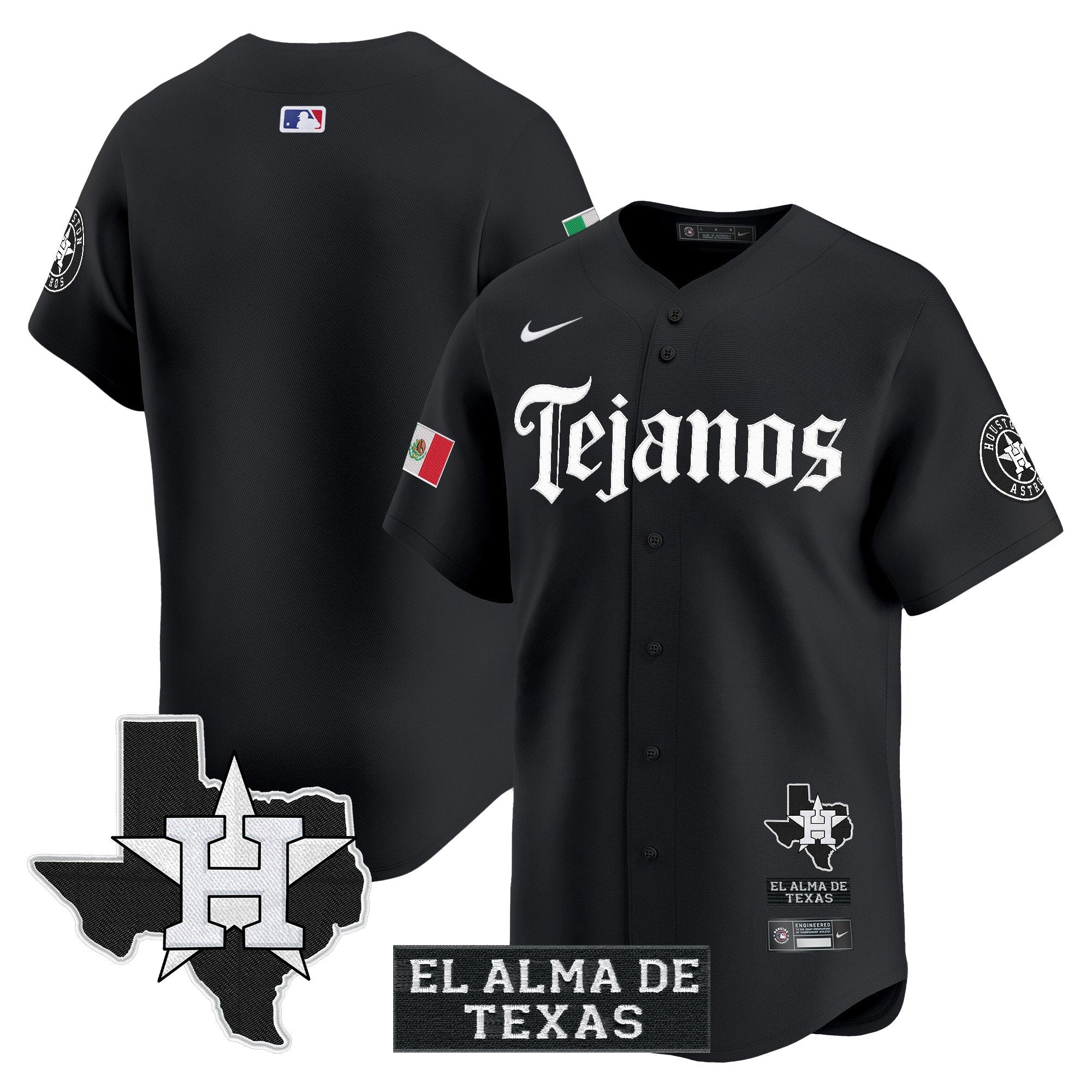 HOU Mexico Tejano Barrio Style Vapor Premier Limited Jersey - Stitched