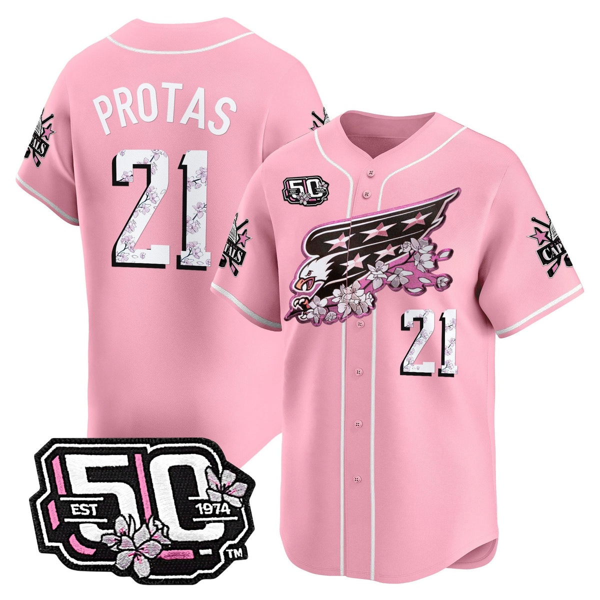 2025 WSH 50th Anniversary Cherry Blossom Style Vapor Premier Limited Jersey - Stitched