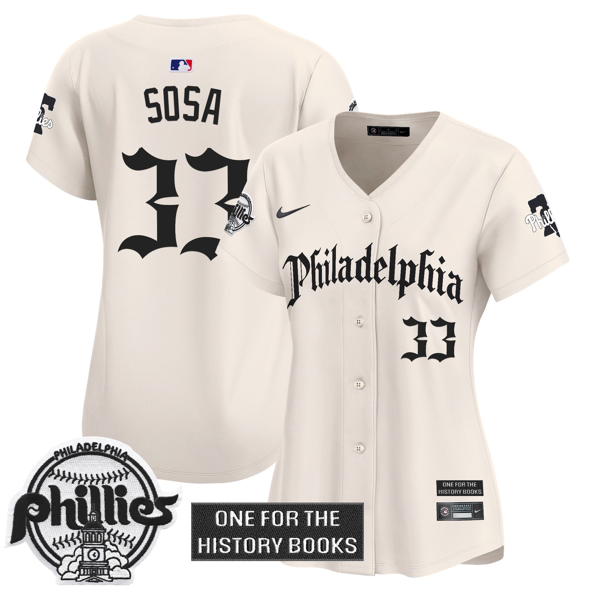Women's Phillies 'Retro Newspaper Edition' Vapor Premier Limited Jersey - Stitched