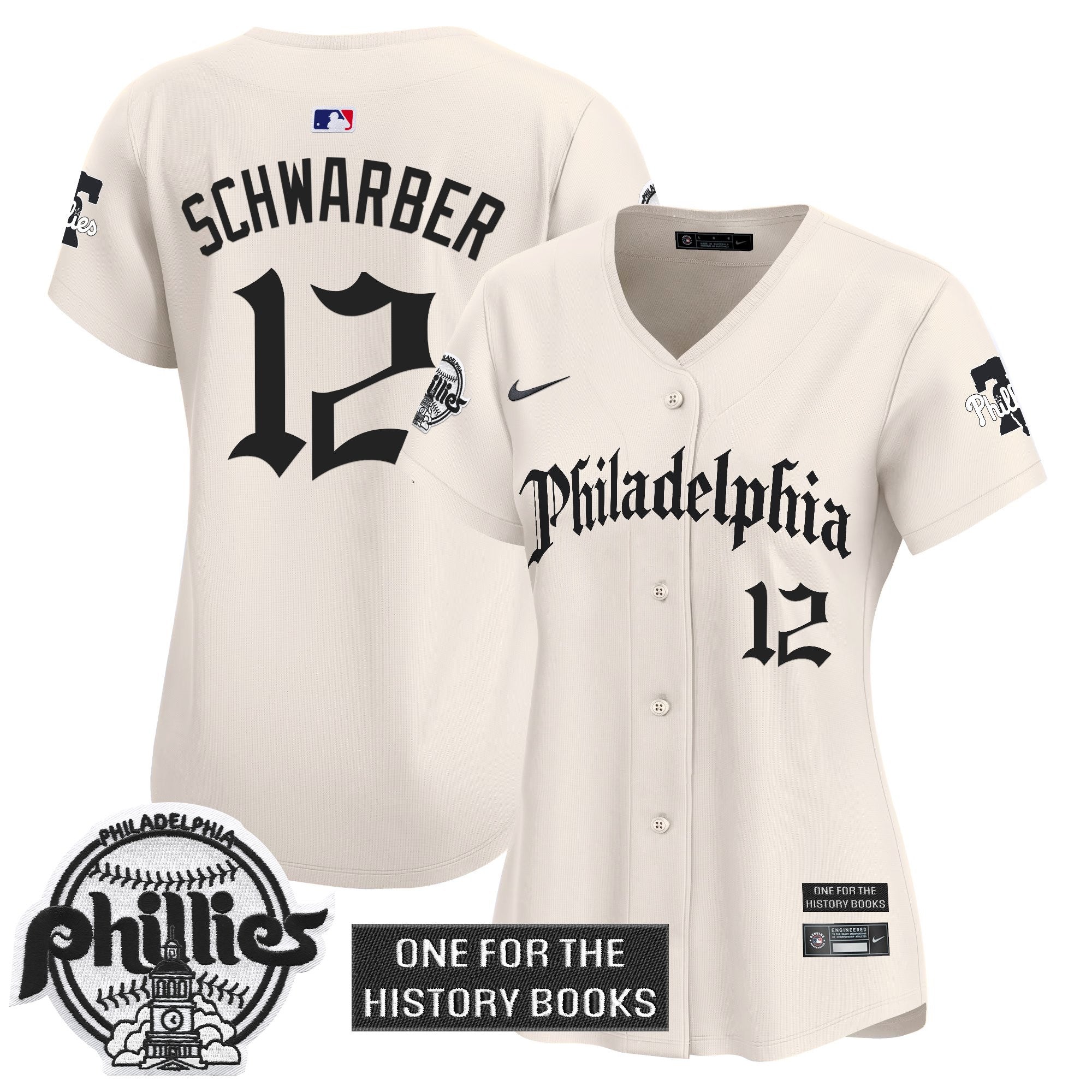 Women's Phillies 'Retro Newspaper Edition' Vapor Premier Limited Jersey - Stitched