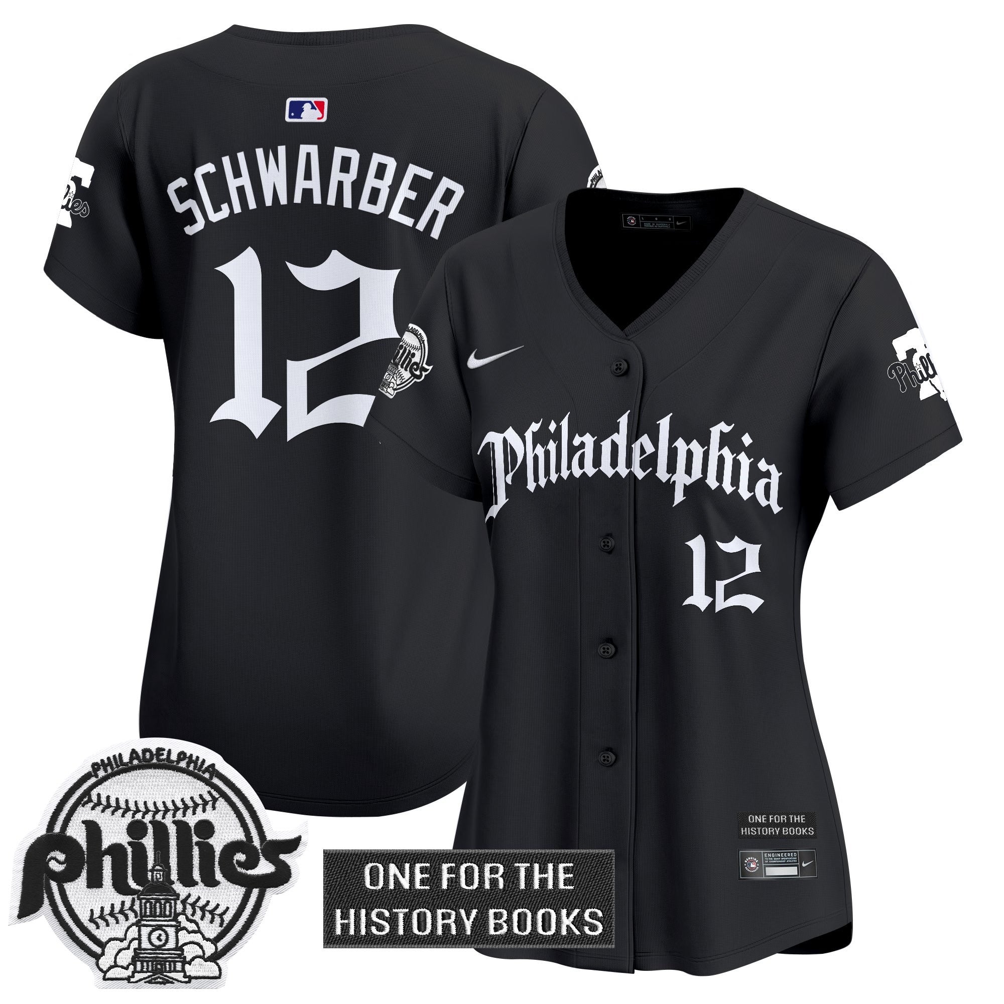 Women's Phillies 'Retro Newspaper Edition' Vapor Premier Limited Jersey - Stitched
