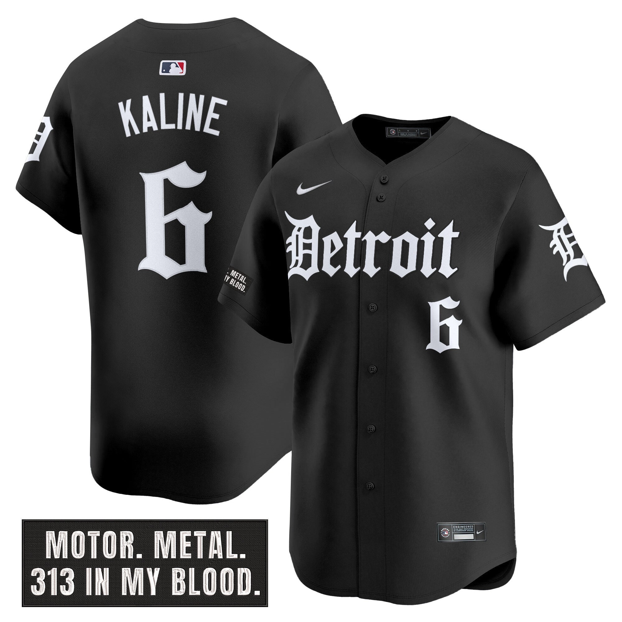DET 'Motor Gothic Edition' Vapor Premier Limited Jersey - Stitched