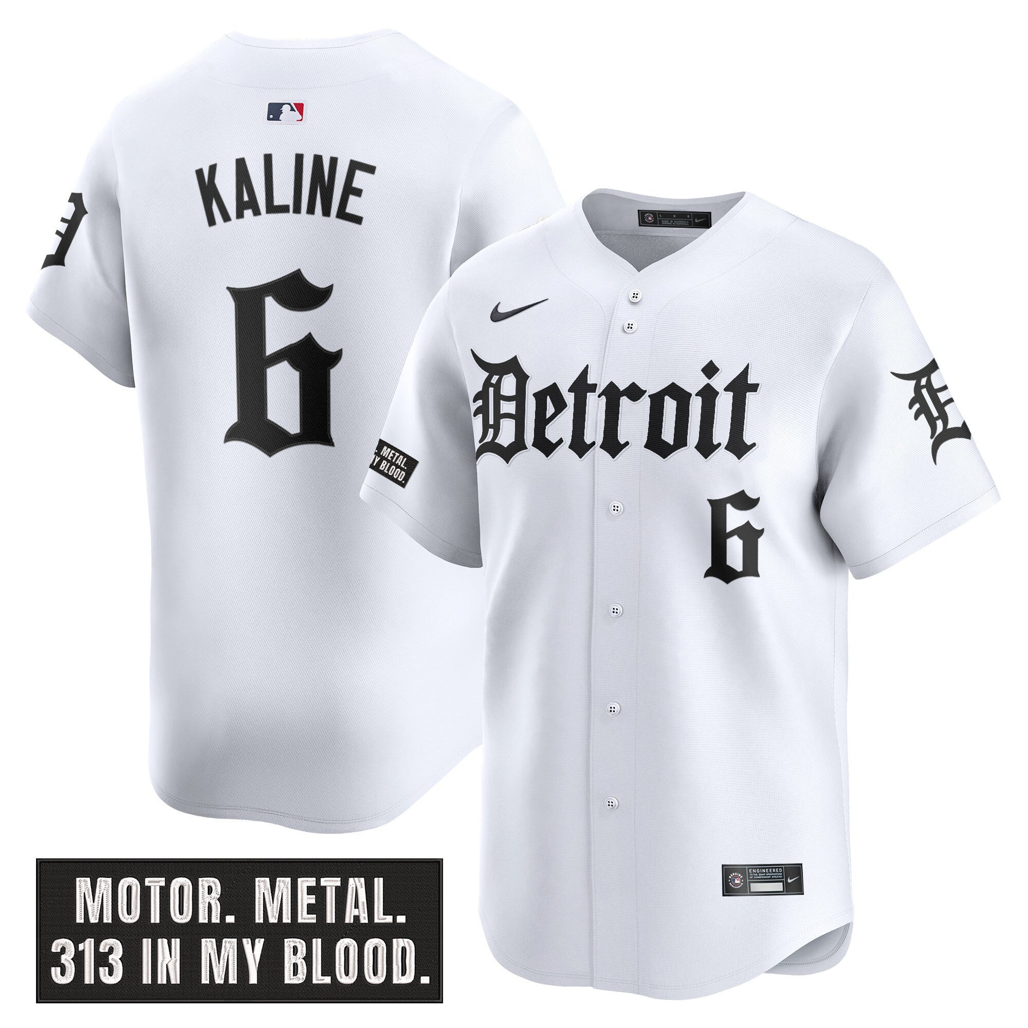 DET 'Motor Gothic Edition' Vapor Premier Limited Jersey - Stitched
