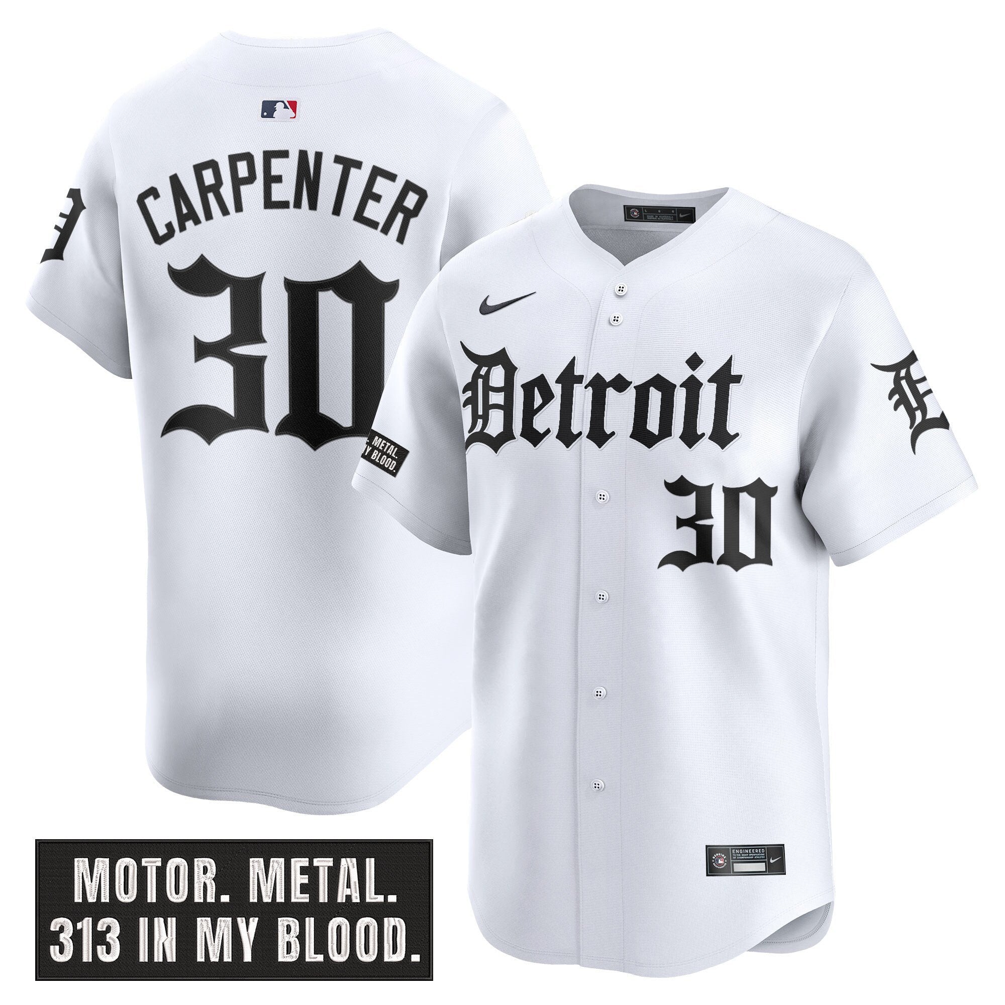 DET 'Motor Gothic Edition' Vapor Premier Limited Jersey - Stitched