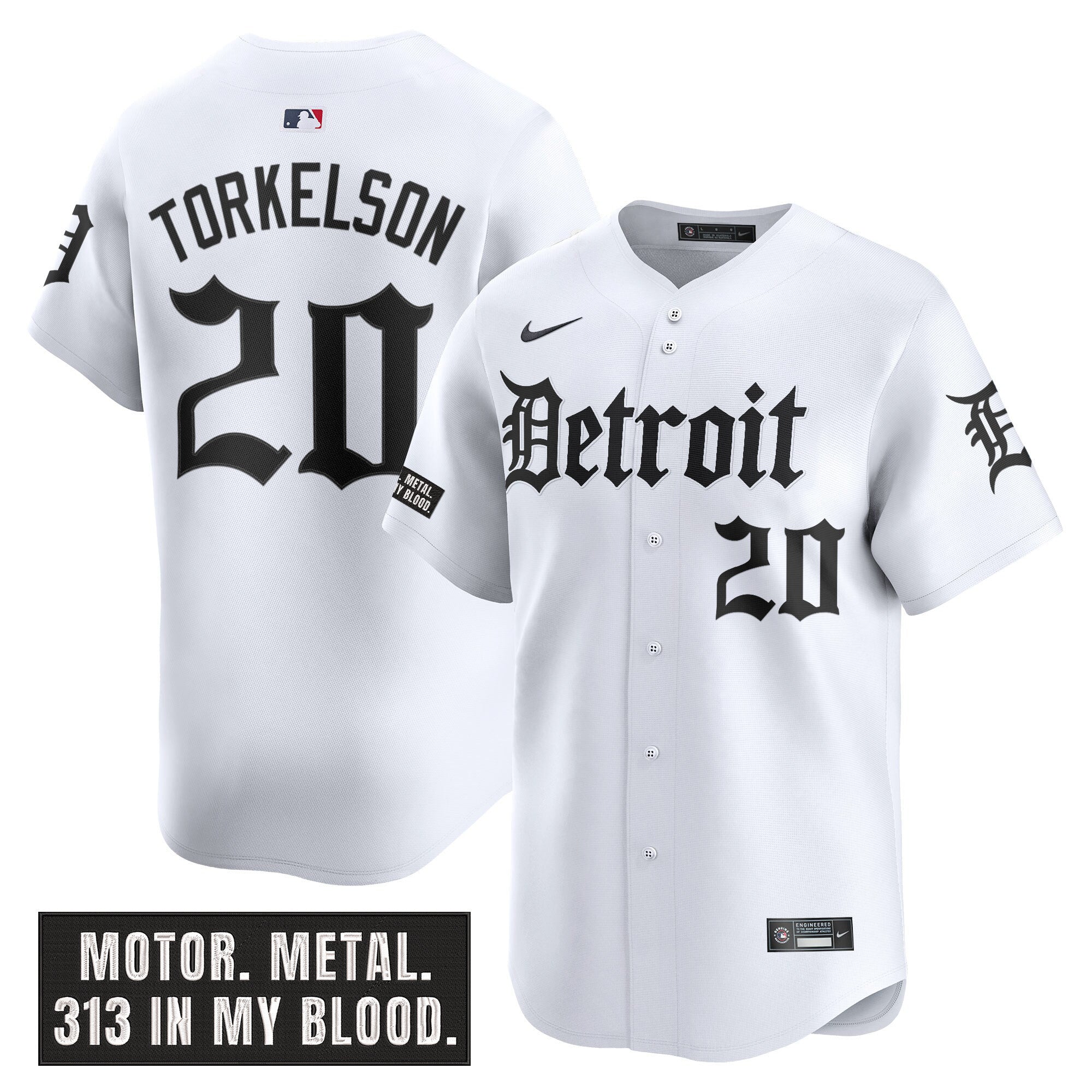DET 'Motor Gothic Edition' Vapor Premier Limited Jersey - Stitched