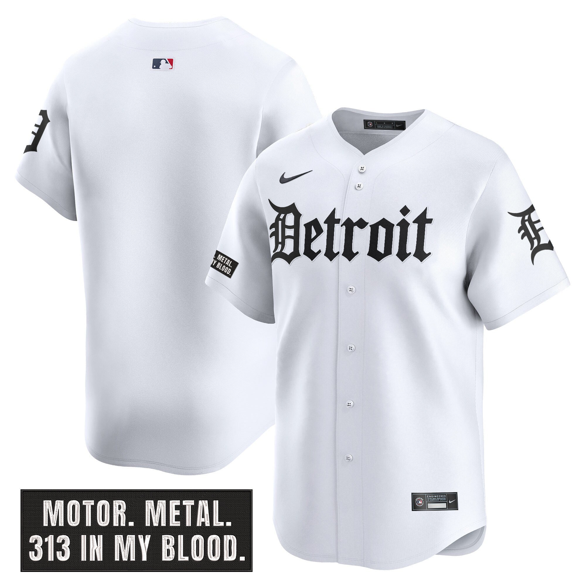 DET 'Motor Gothic Edition' Vapor Premier Limited Jersey - Stitched