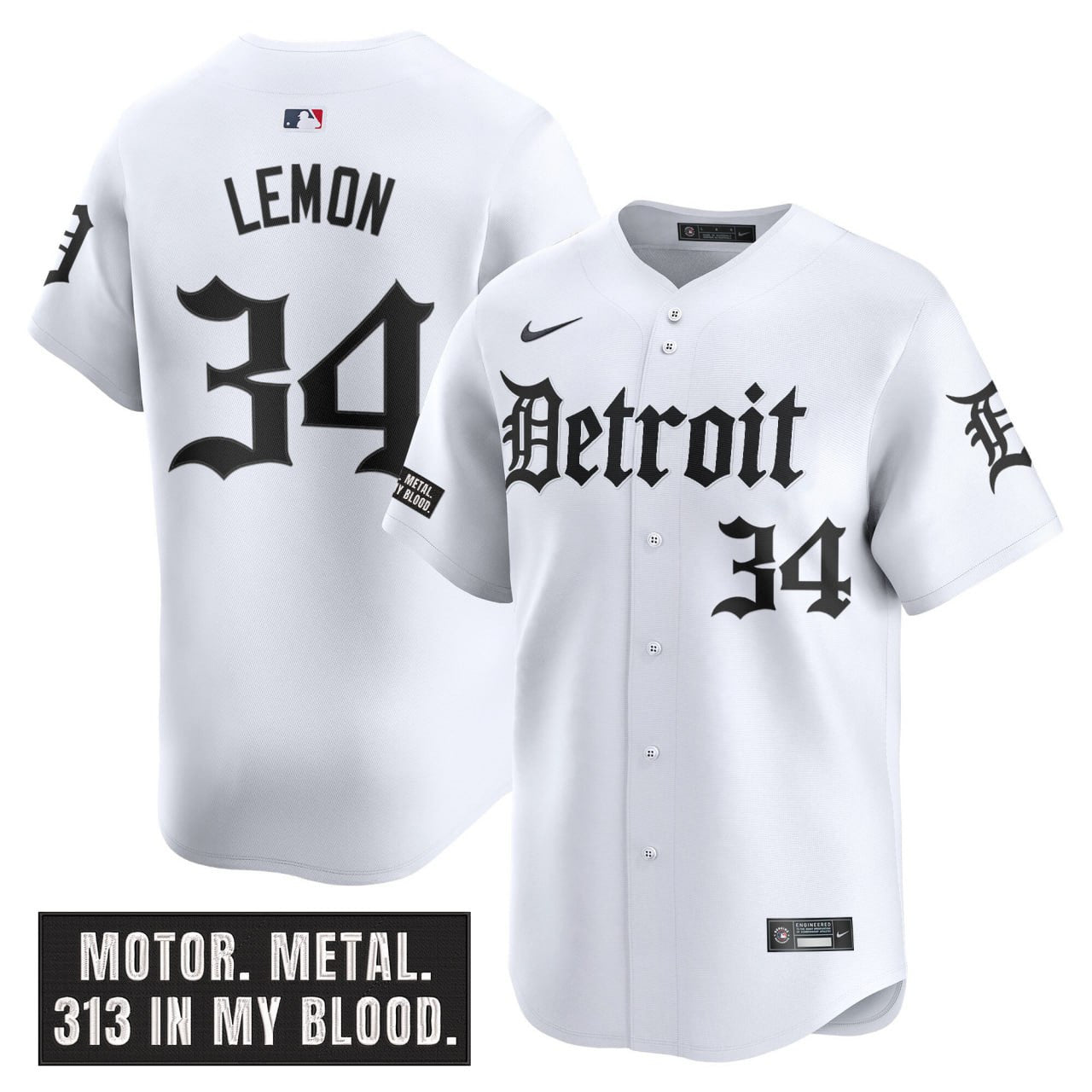 DET 'Motor Gothic Edition' Vapor Premier Limited Jersey - Stitched
