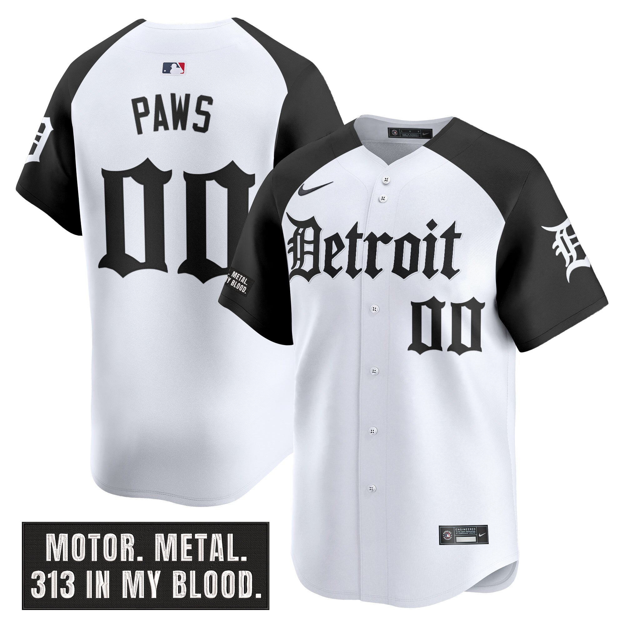 DET 'Motor Gothic Edition' Vapor Premier Limited Jersey - Stitched