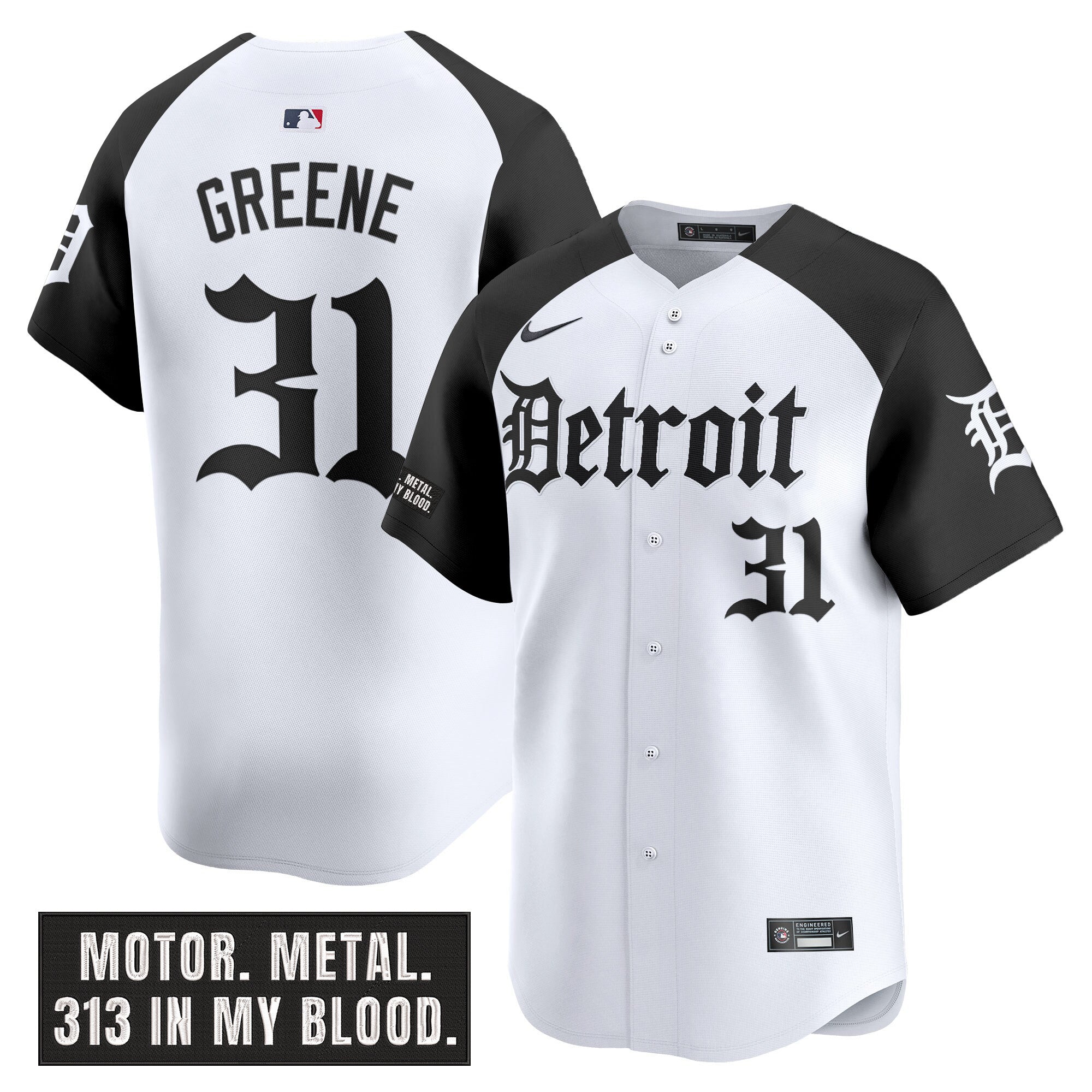 DET 'Motor Gothic Edition' Vapor Premier Limited Jersey - Stitched