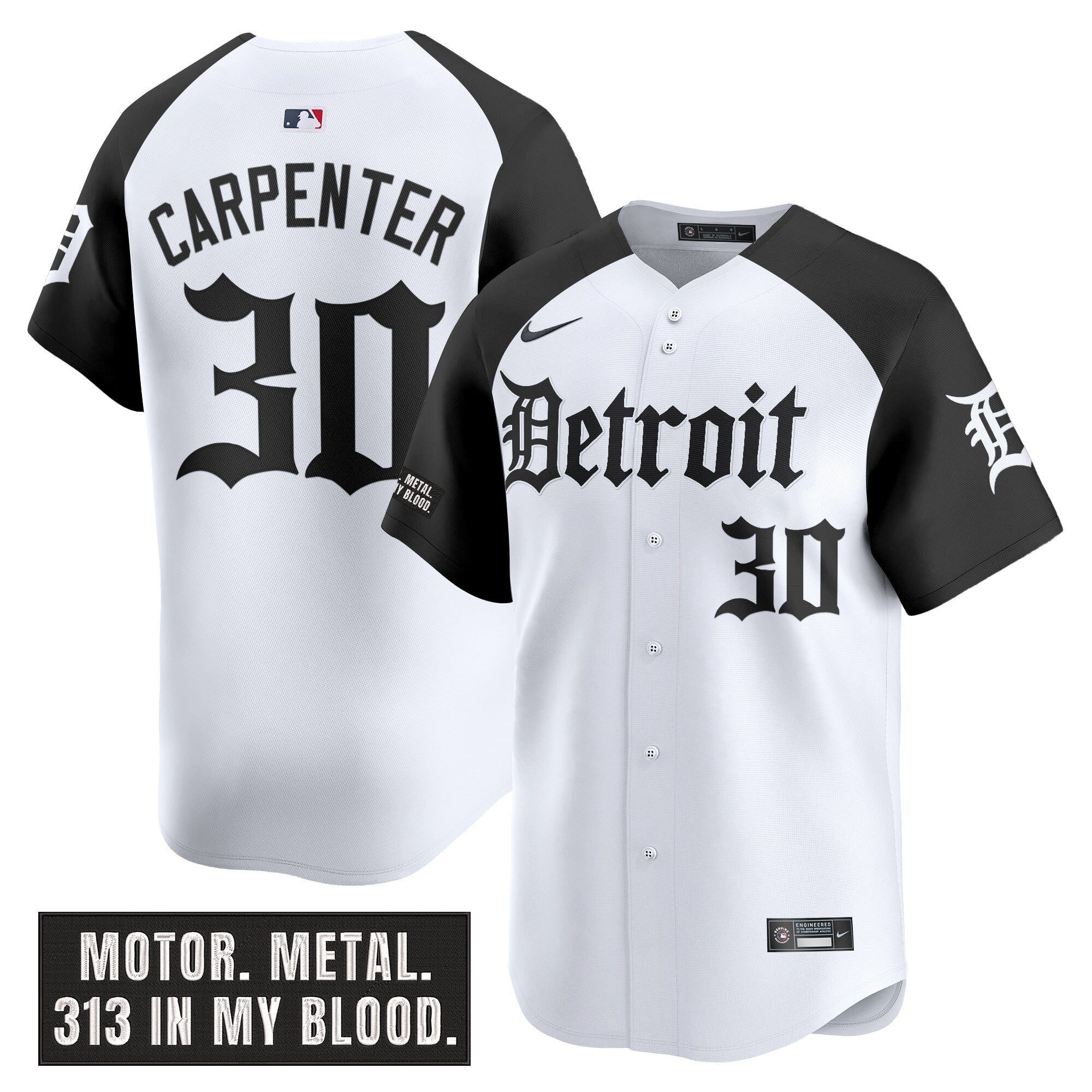 DET 'Motor Gothic Edition' Vapor Premier Limited Jersey - Stitched