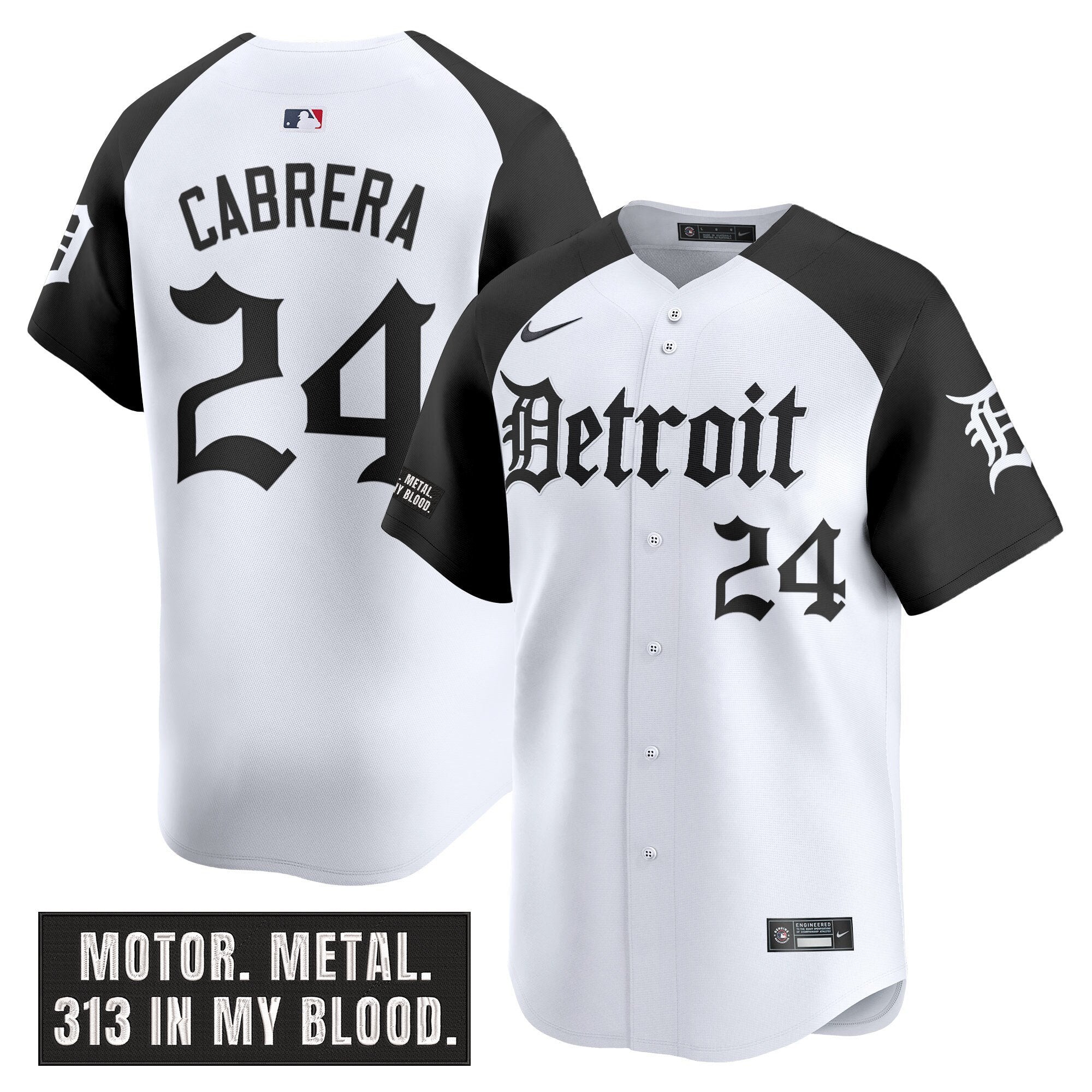 DET 'Motor Gothic Edition' Vapor Premier Limited Jersey - Stitched