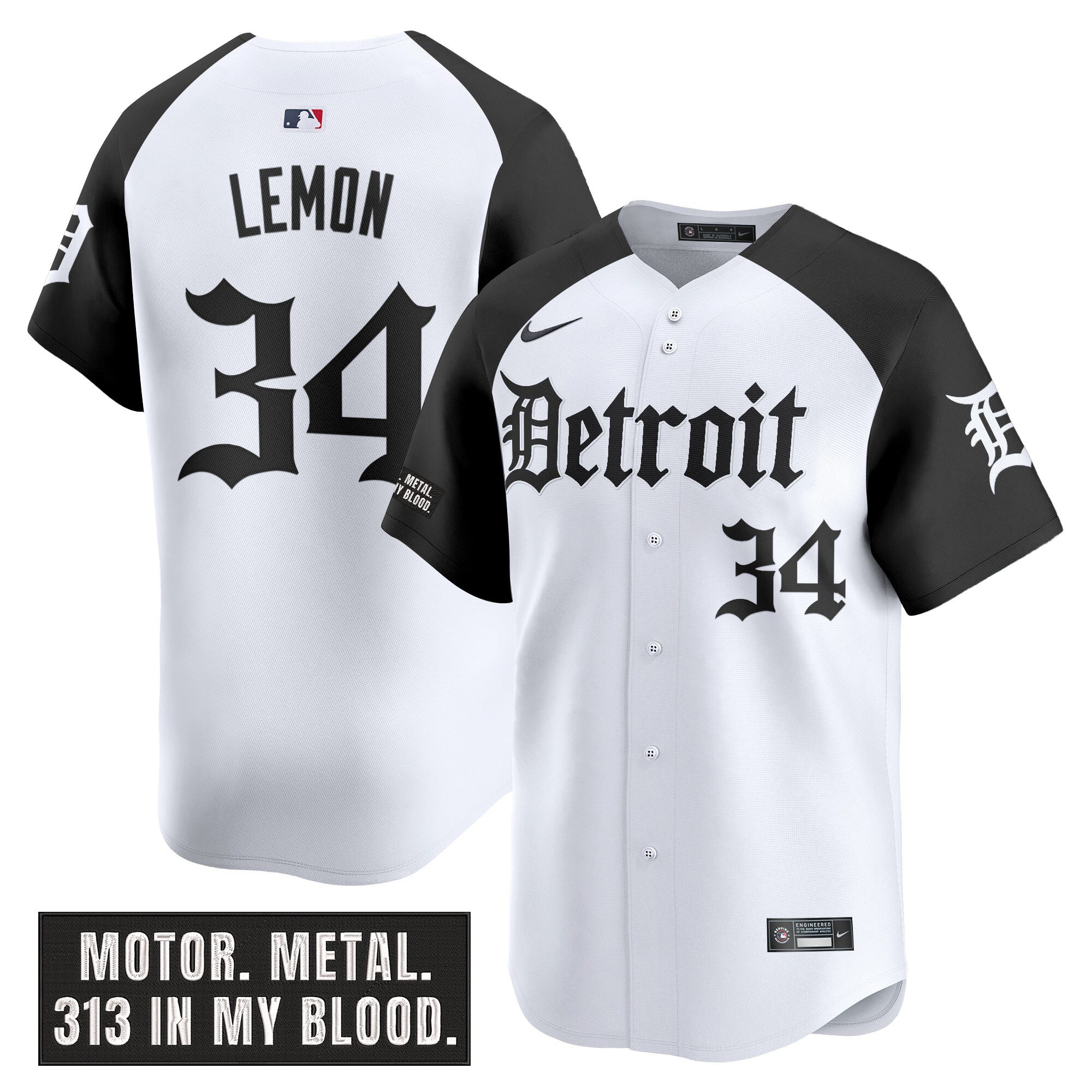 DET 'Motor Gothic Edition' Vapor Premier Limited Jersey - Stitched