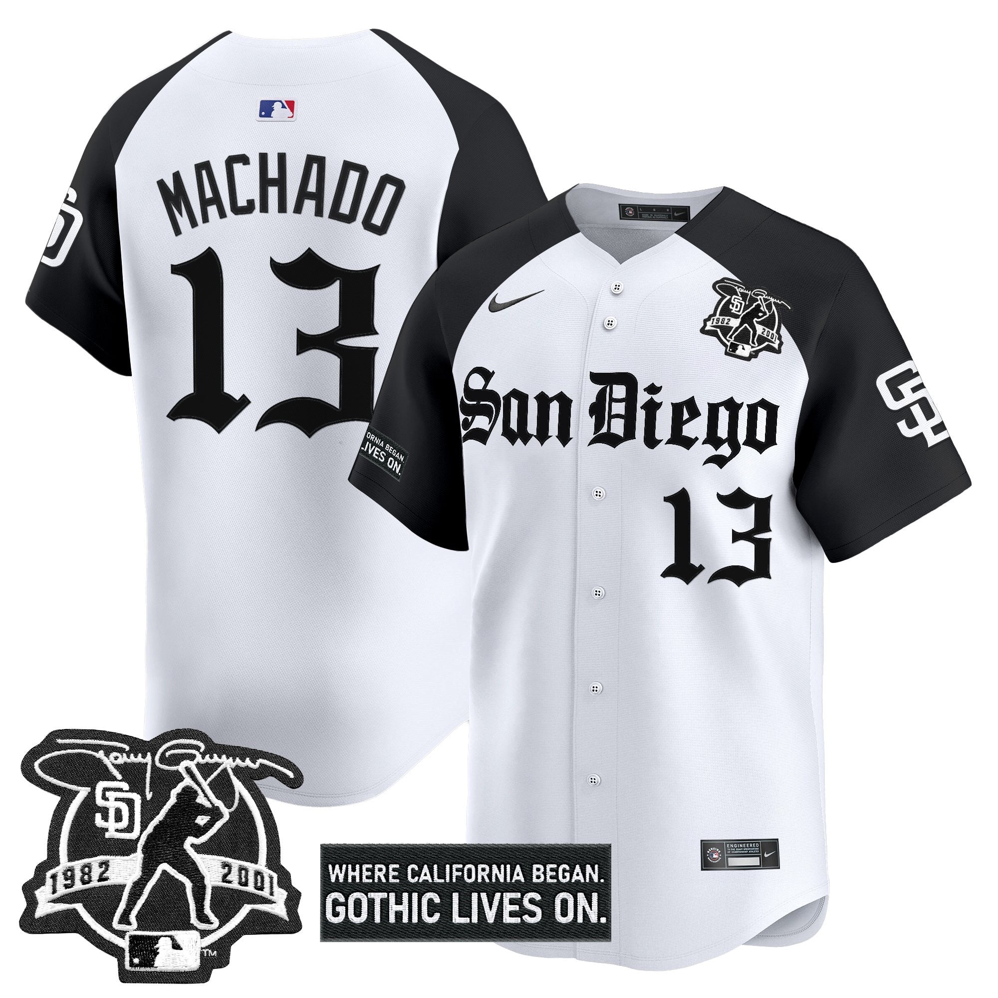 SD 'Gothic Edition' Vapor Premier Limited Jersey - Stitched