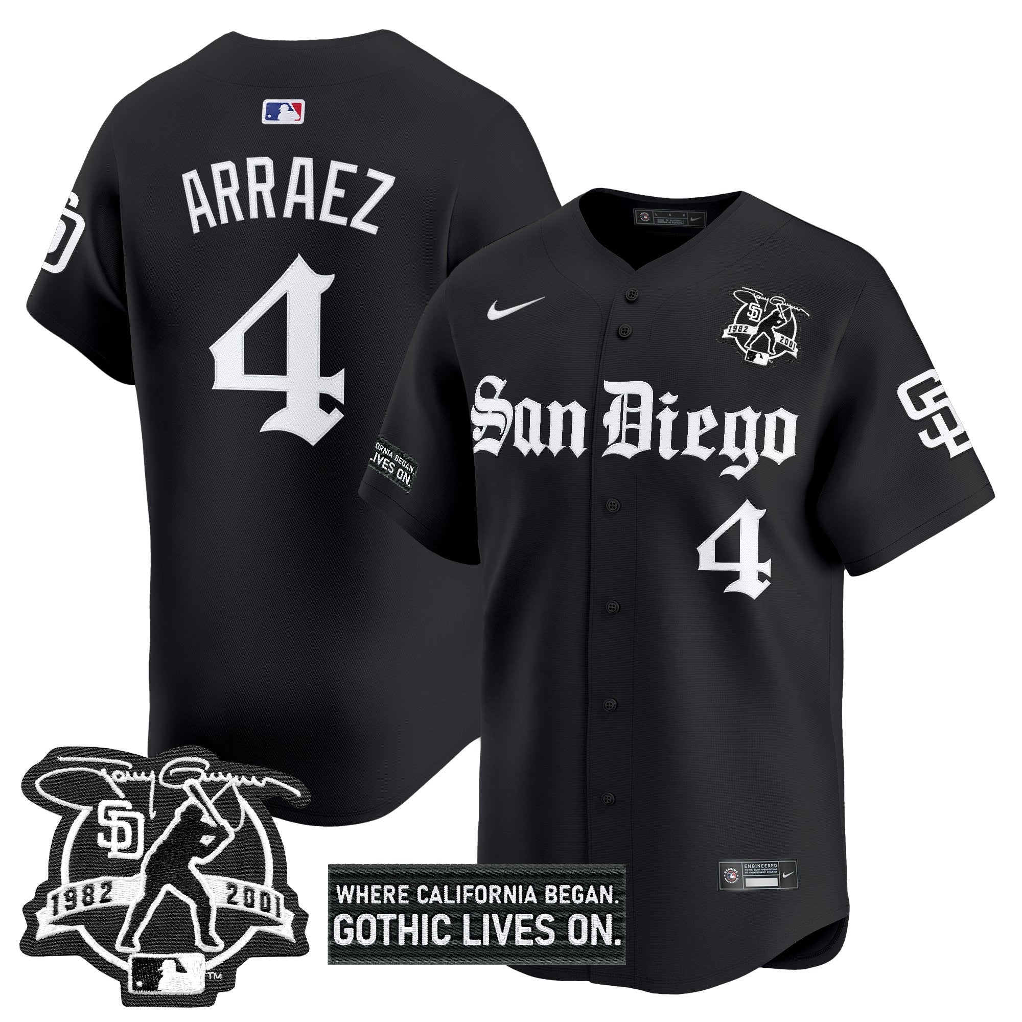 SD 'Gothic Edition' Vapor Premier Limited Jersey - Stitched