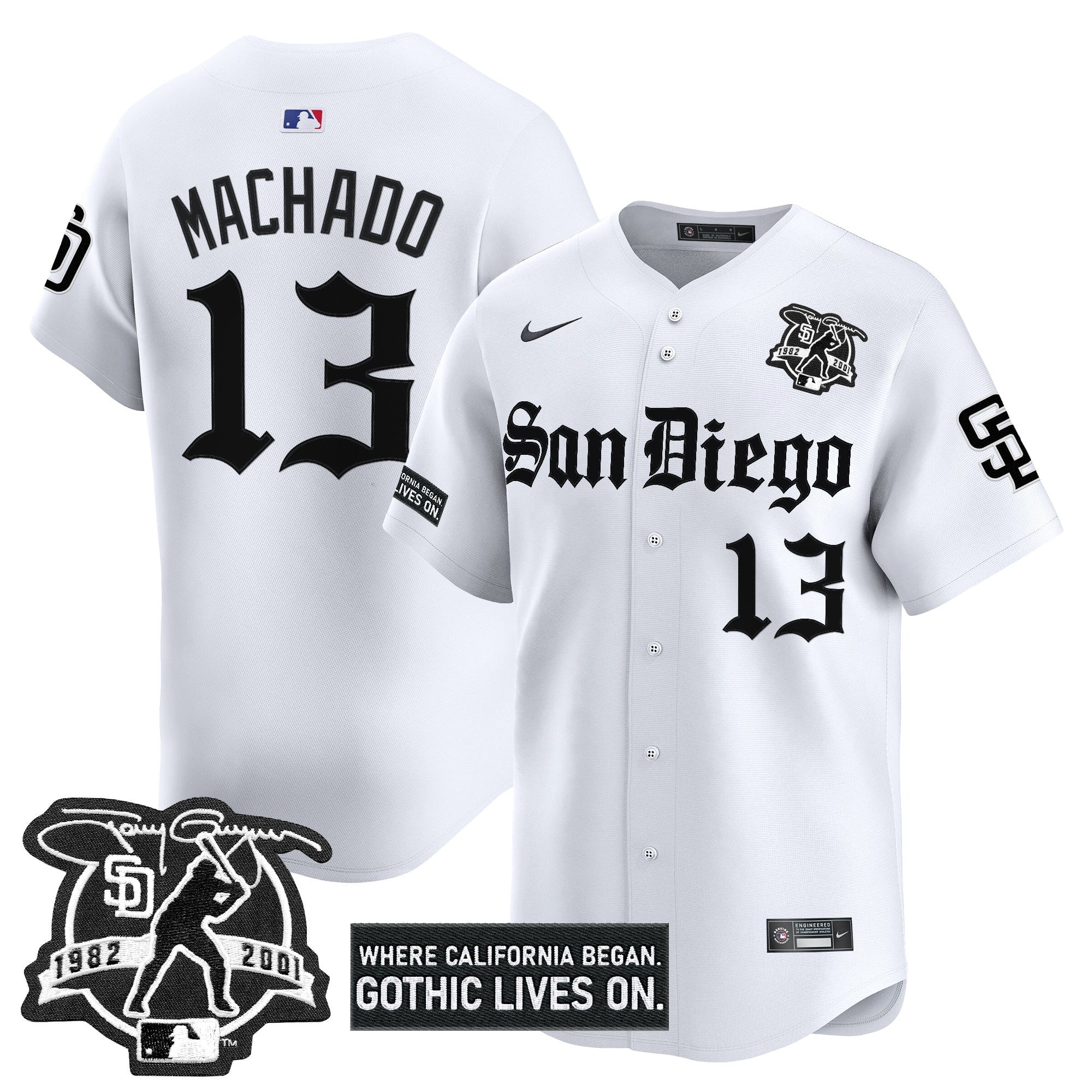 SD 'Gothic Edition' Vapor Premier Limited Jersey - Stitched
