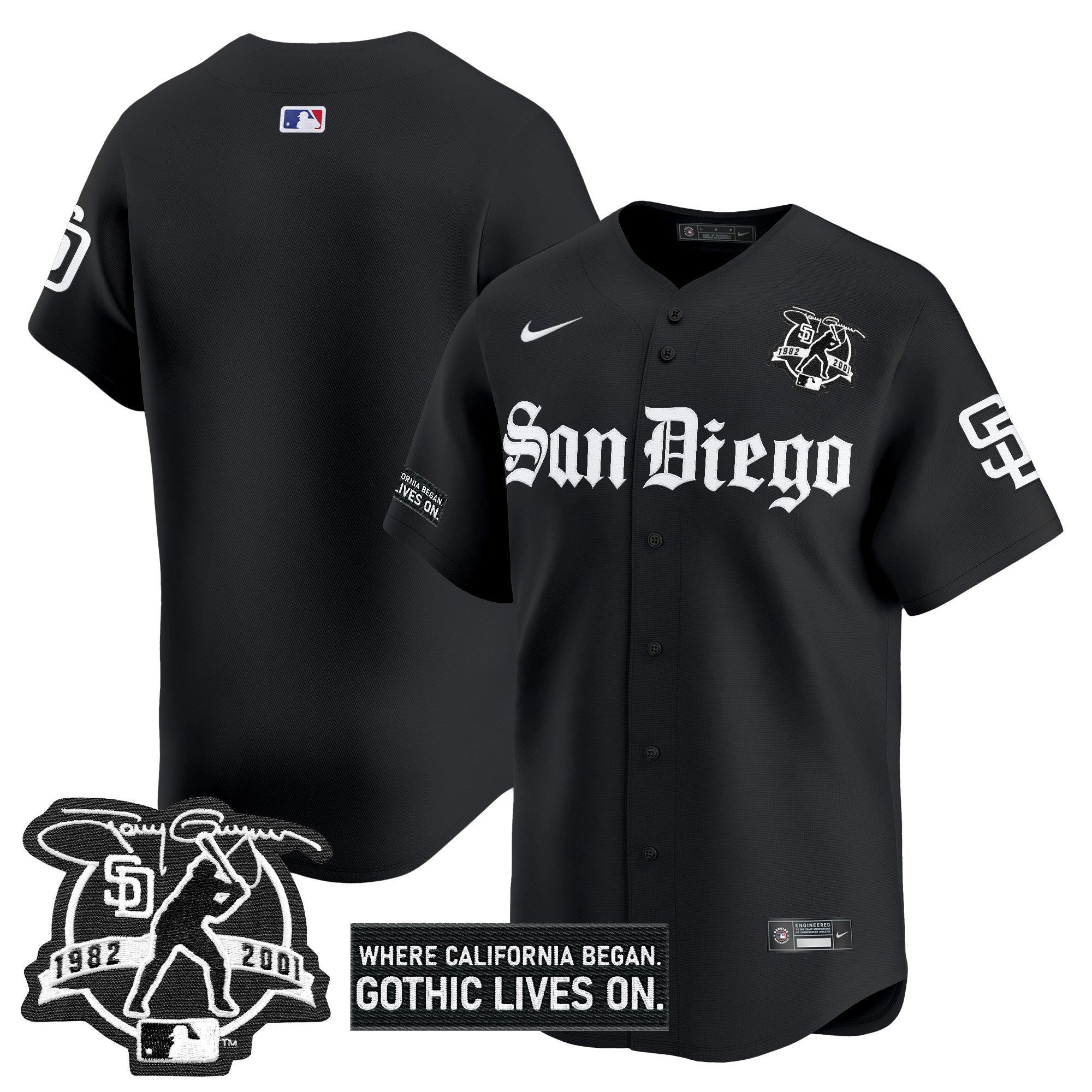 SD 'Gothic Edition' Vapor Premier Limited Jersey - Stitched