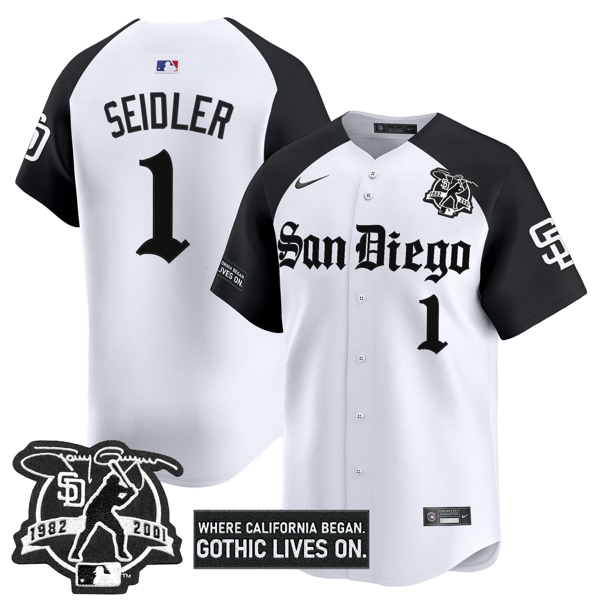 SD 'Gothic Edition' Vapor Premier Limited Jersey - Stitched