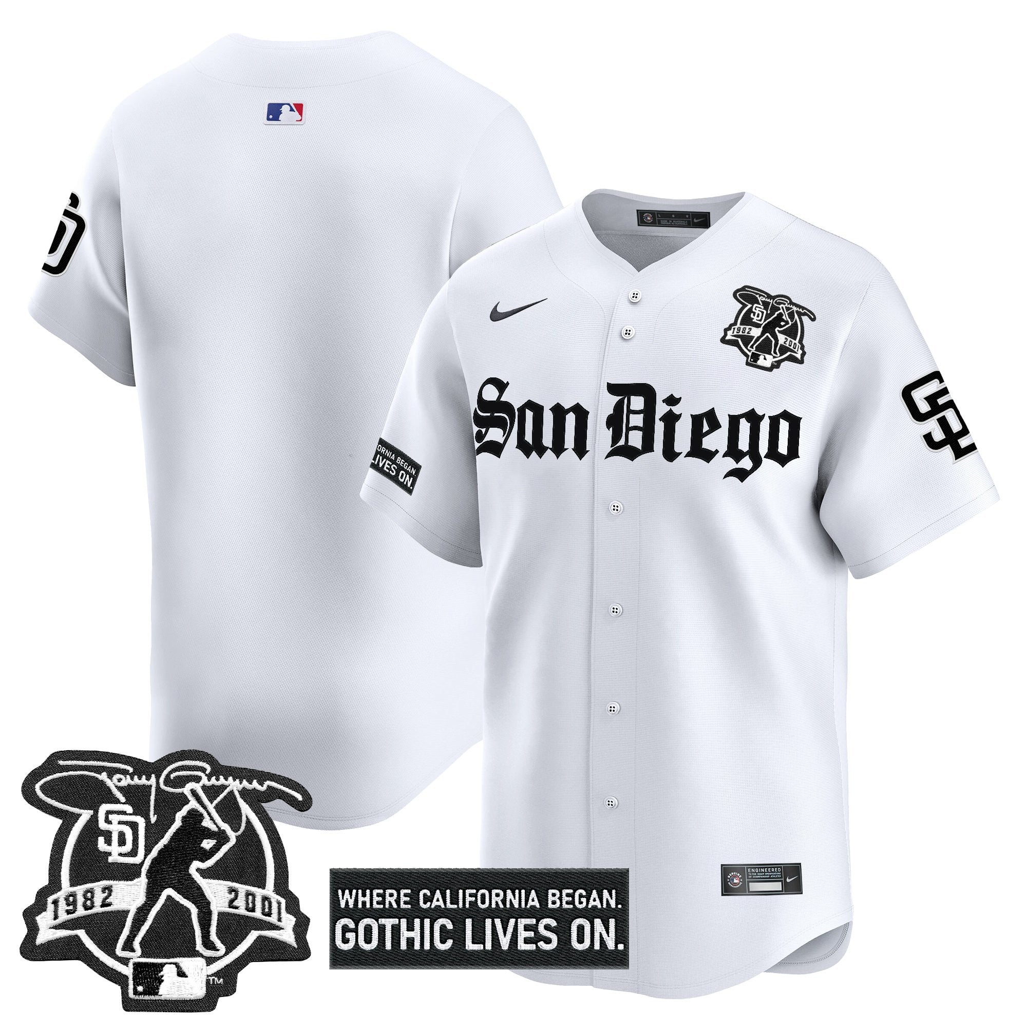 SD 'Gothic Edition' Vapor Premier Limited Jersey - Stitched