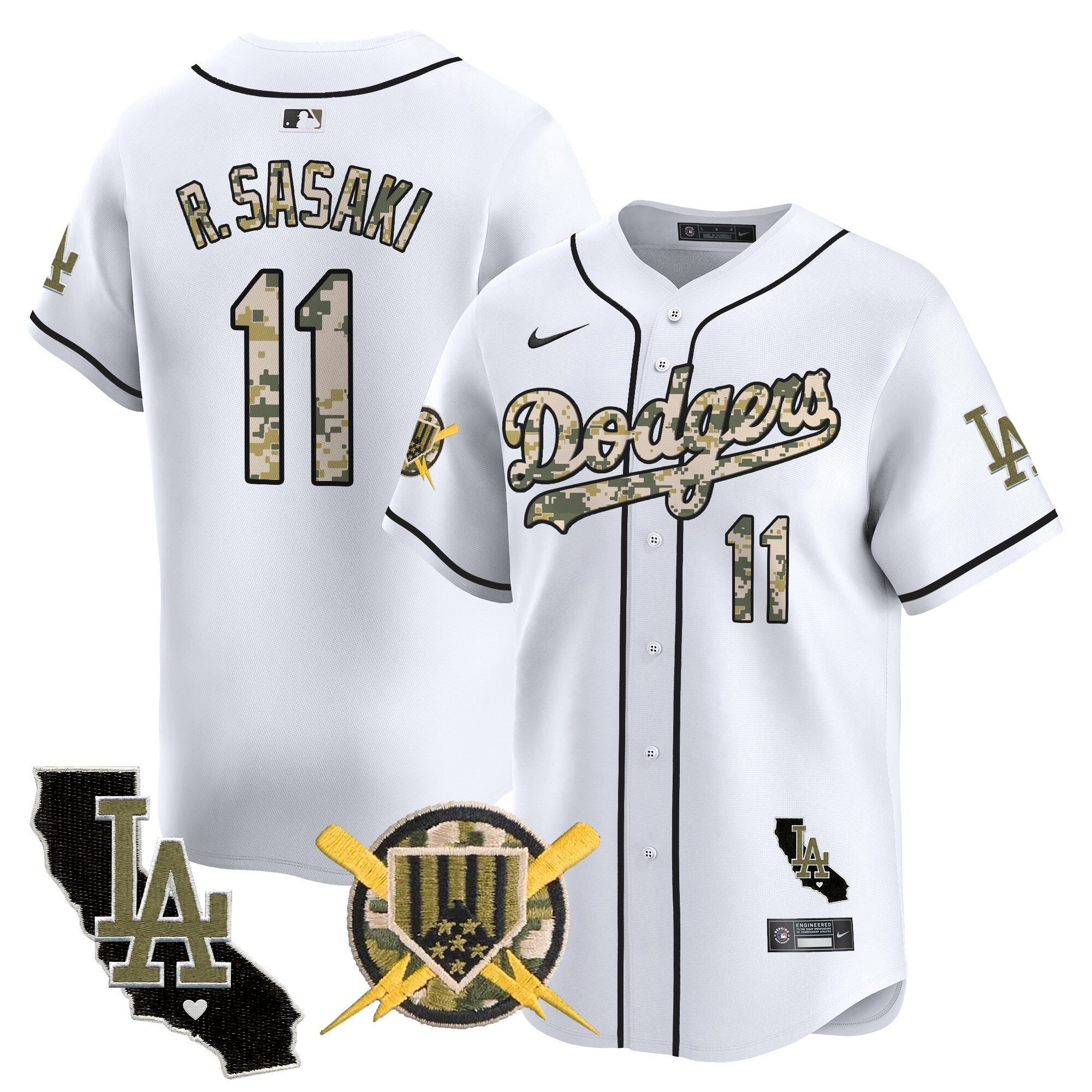Dodgers Armed Forces Day Vapor Premier Limited Jersey - Stitched