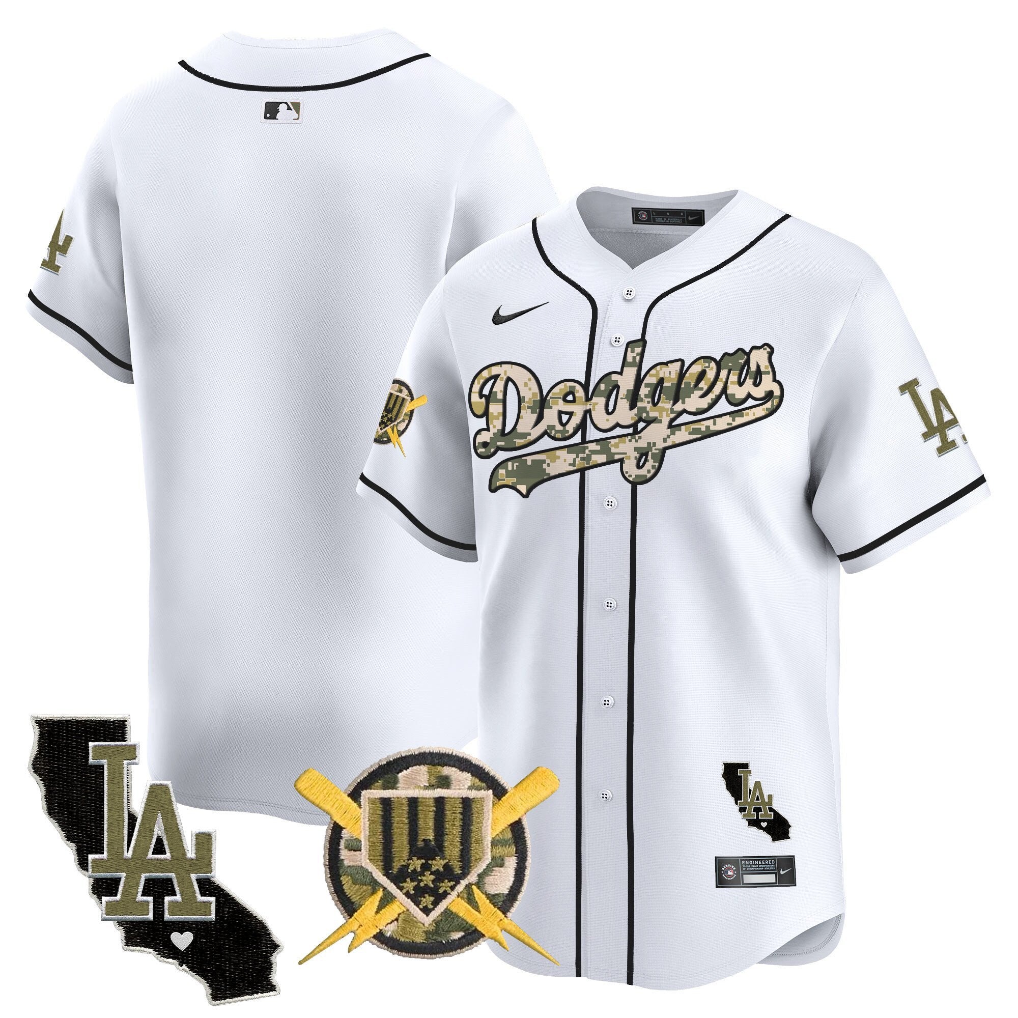 Dodgers Armed Forces Day Vapor Premier Limited Jersey - Stitched