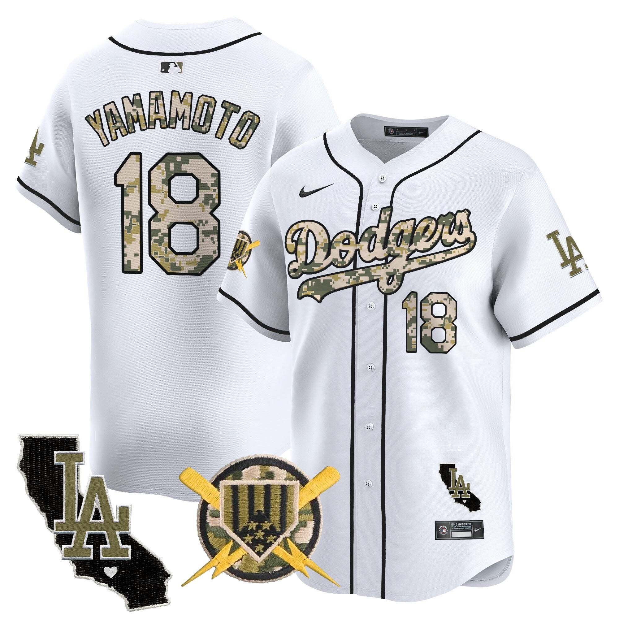 Dodgers Armed Forces Day Vapor Premier Limited Jersey - Stitched