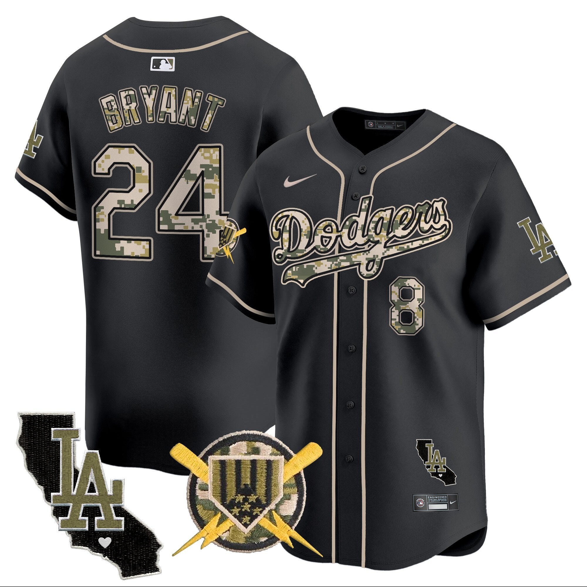 Dodgers Armed Forces Day Vapor Premier Limited Jersey - Stitched