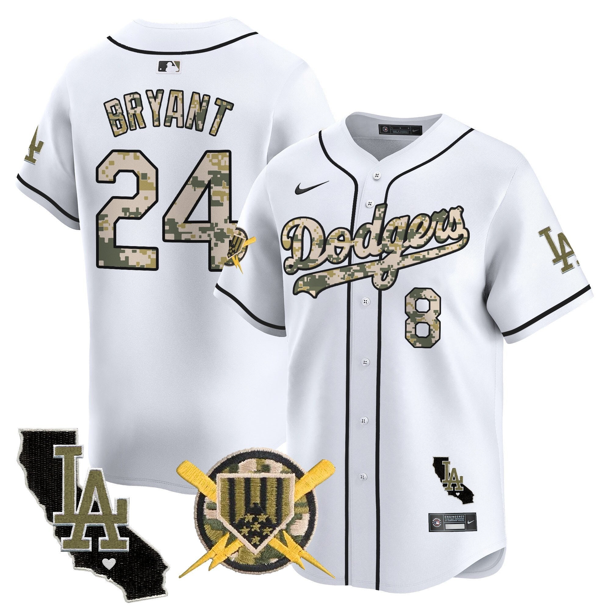 Dodgers Armed Forces Day Vapor Premier Limited Jersey - Stitched