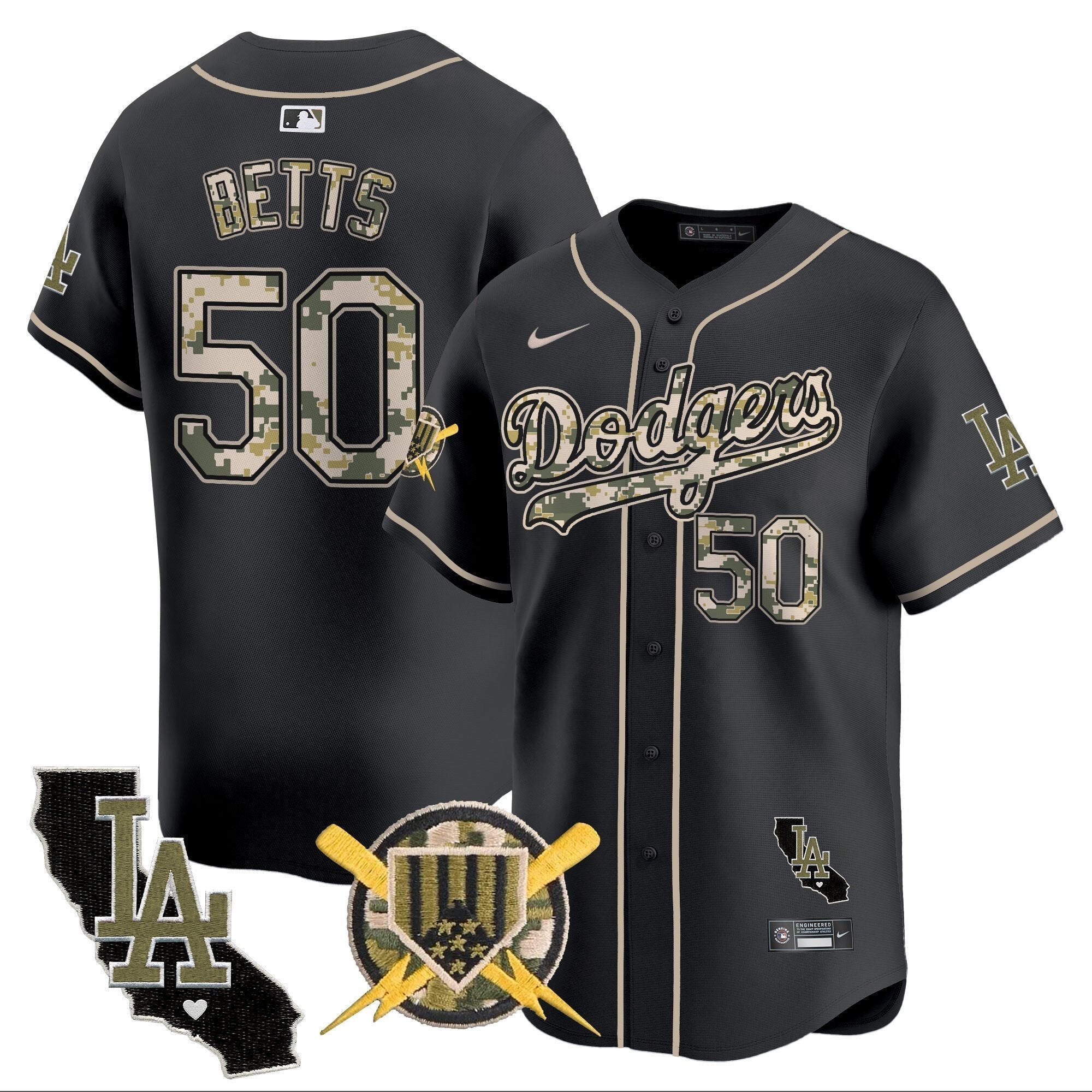 Dodgers Armed Forces Day Vapor Premier Limited Jersey - Stitched
