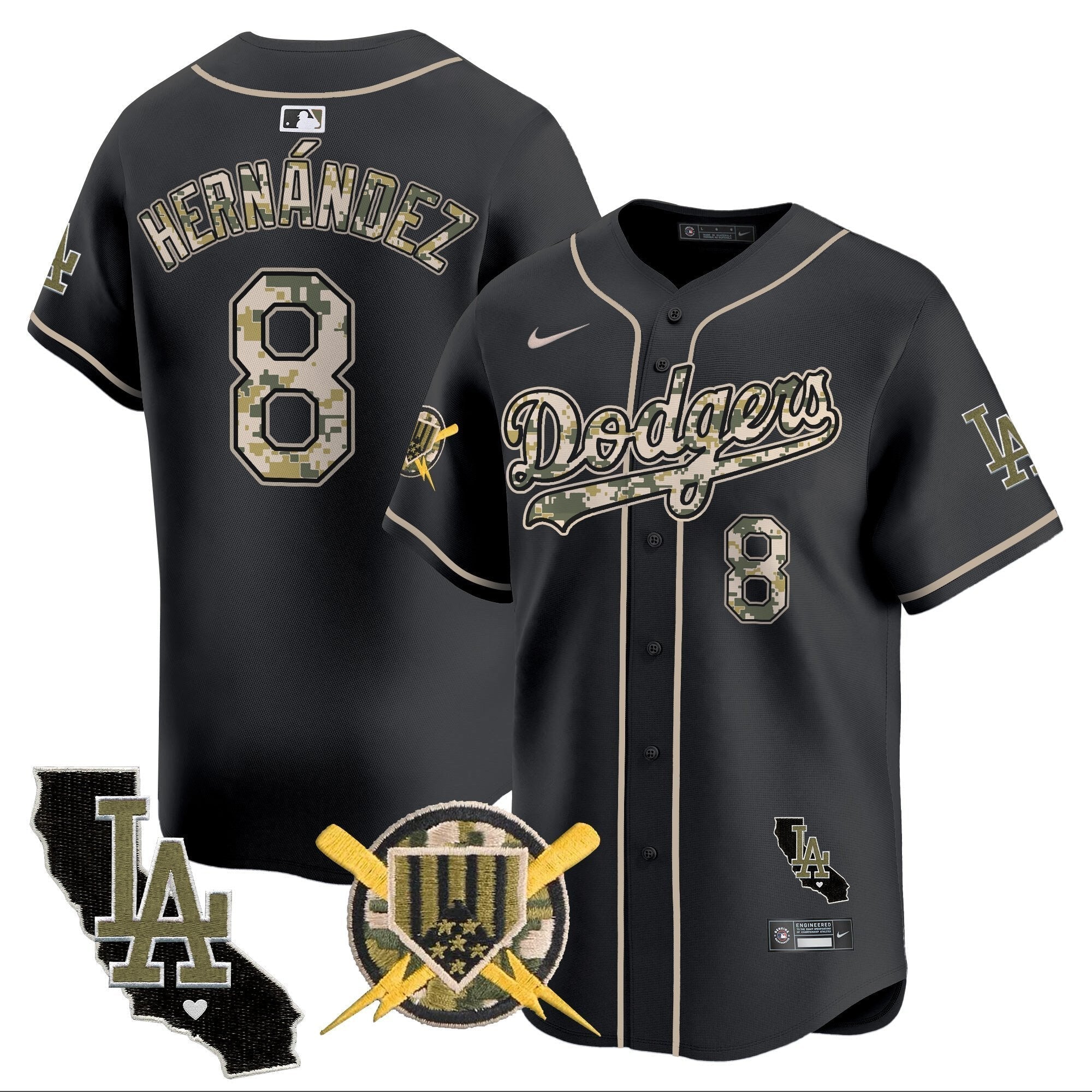 Dodgers Armed Forces Day Vapor Premier Limited Jersey - Stitched