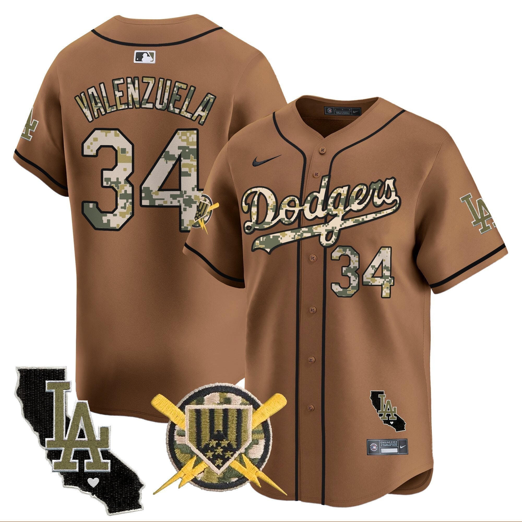 Dodgers Armed Forces Day Vapor Premier Limited Jersey - Stitched