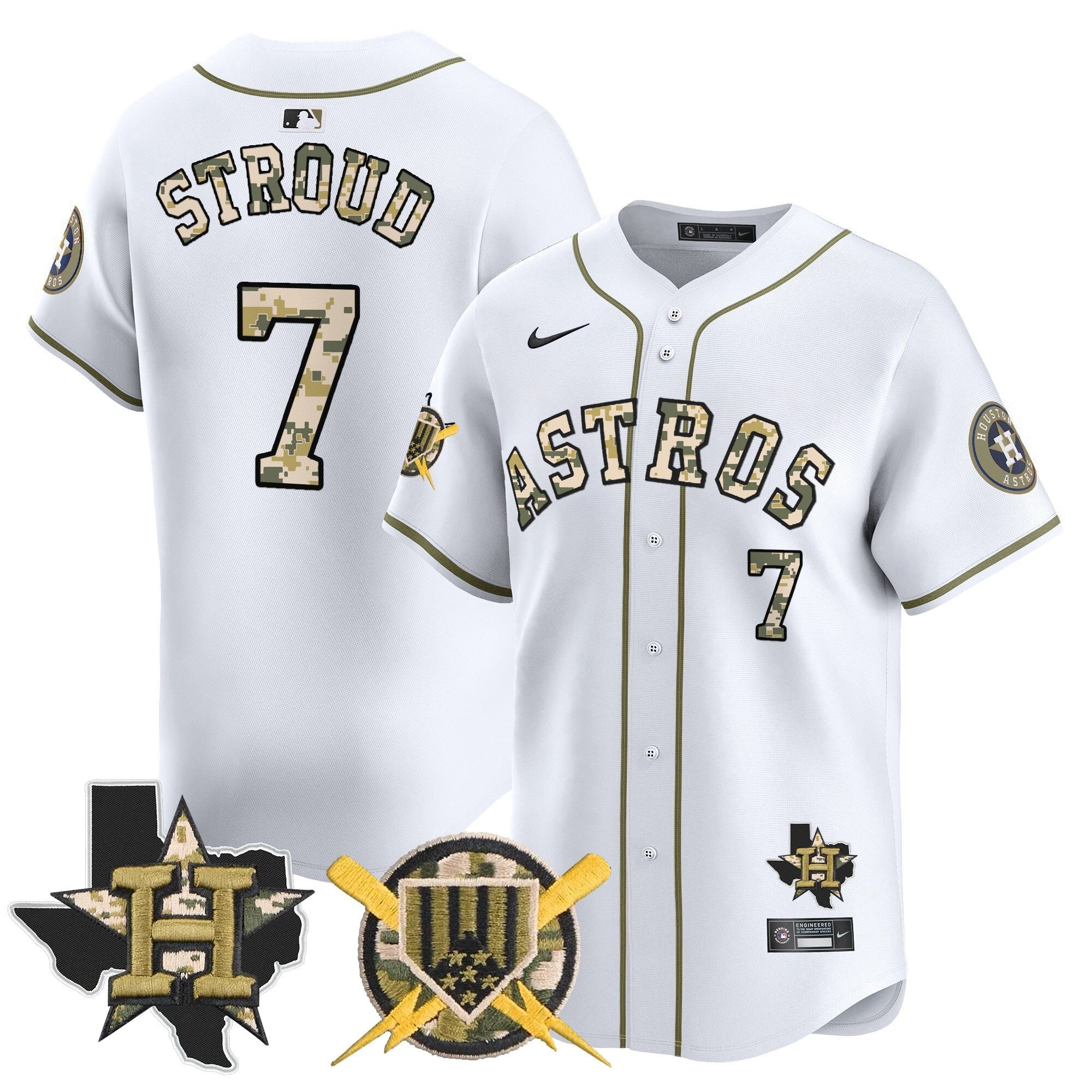 HOU Armed Forces Day Vapor Premier Limited Jersey V2 - Stitched