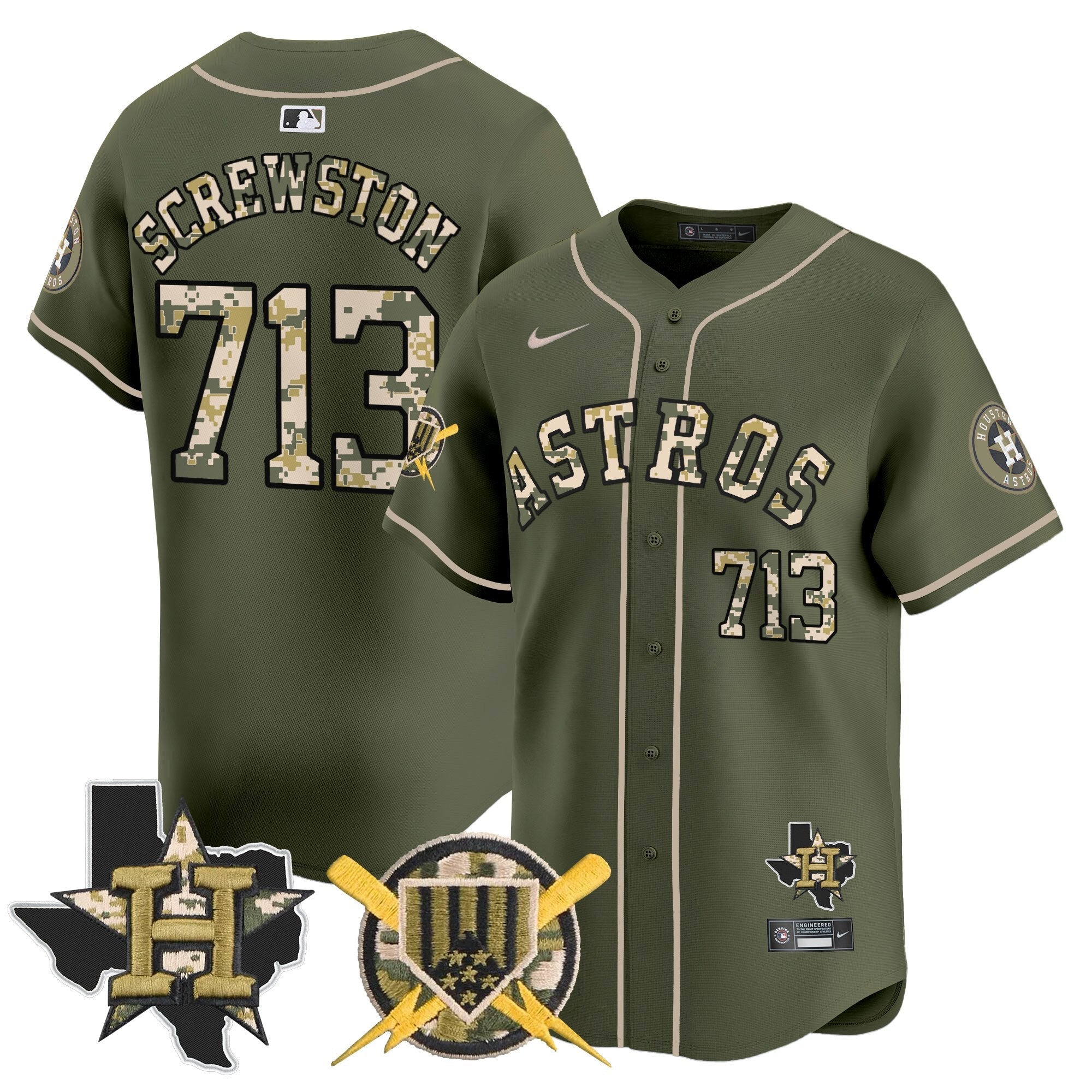 HOU Armed Forces Day Vapor Premier Limited Jersey V2 - Stitched