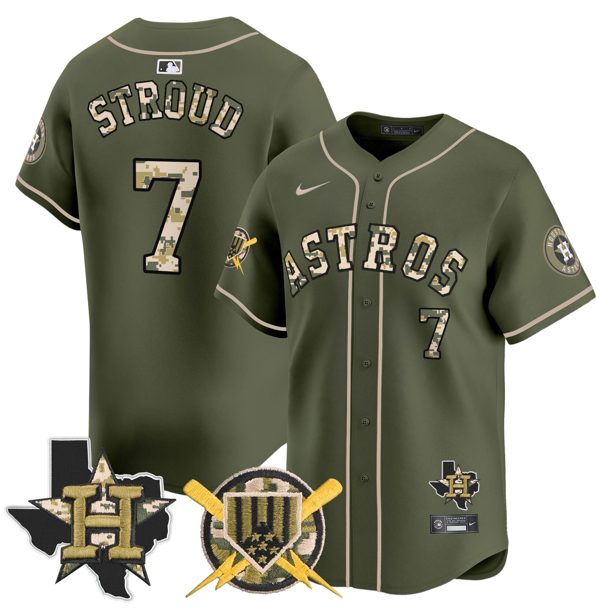 HOU Armed Forces Day Vapor Premier Limited Jersey V2 - Stitched